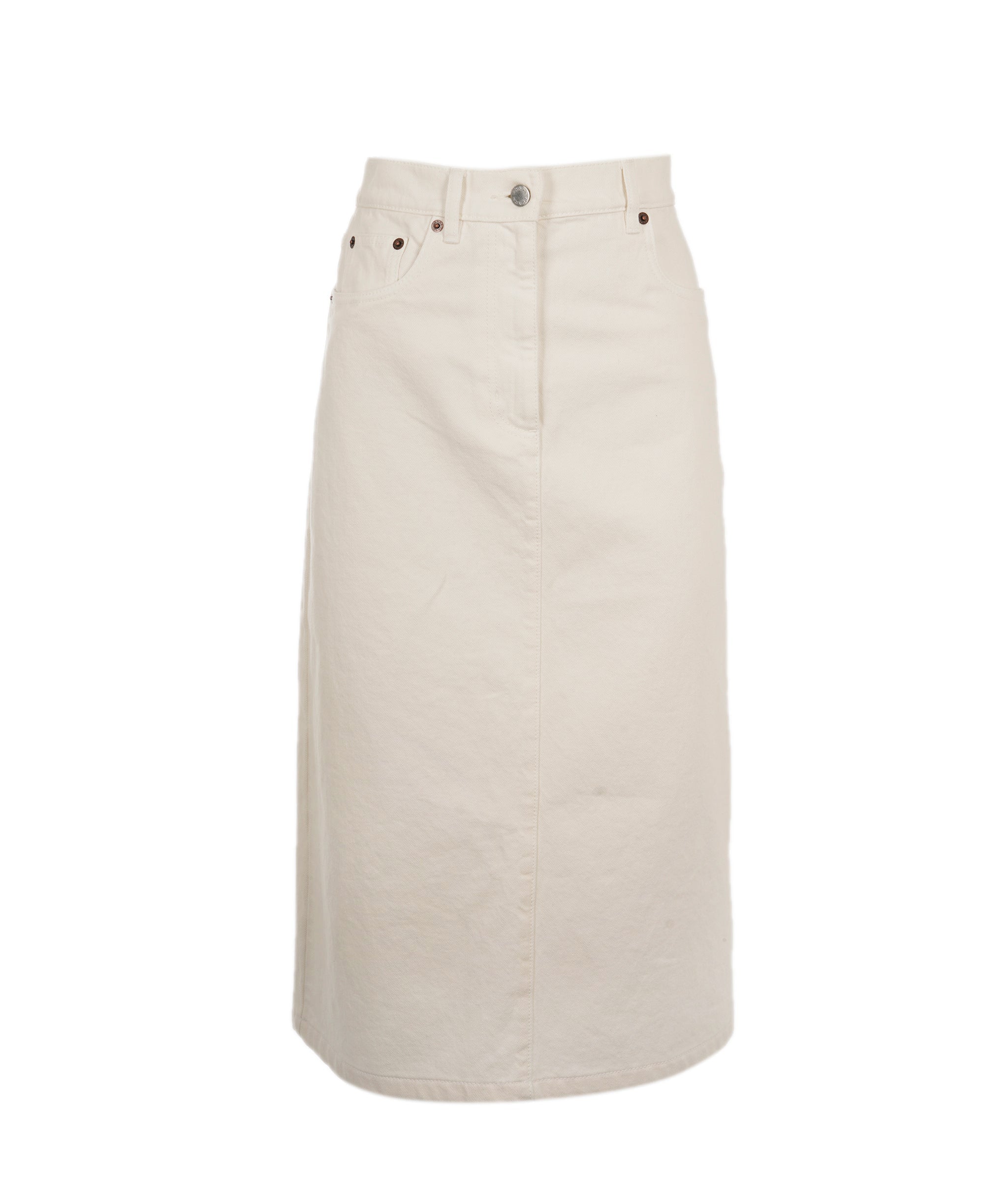 Prada Prada White Denim Logo Skirt  ALC2315