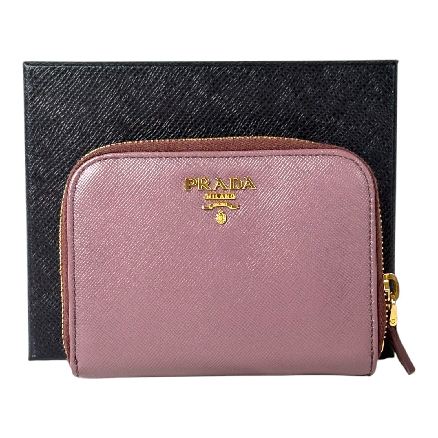 Prada Prada Saffiano Wallet Zip Pass Case
