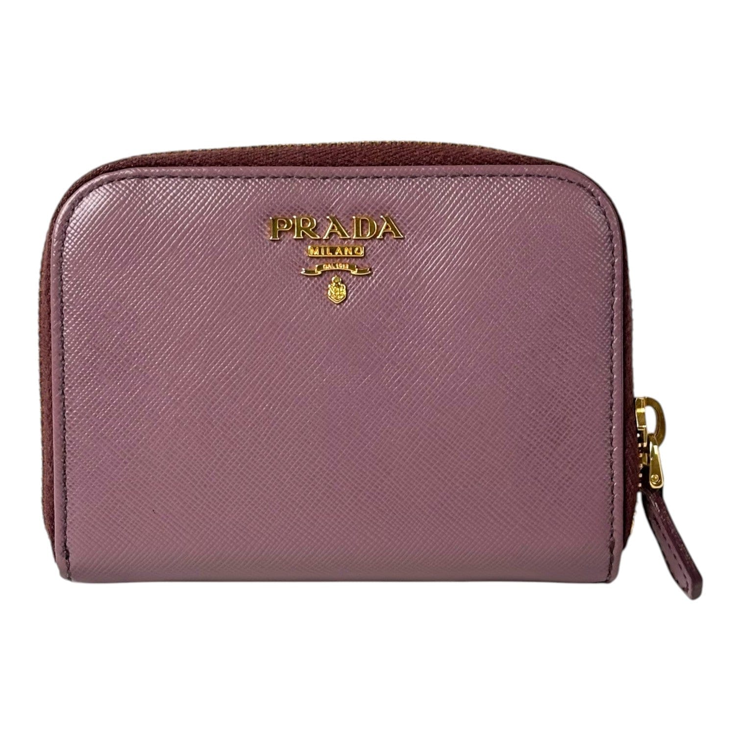 Prada Prada Saffiano Wallet Zip Pass Case