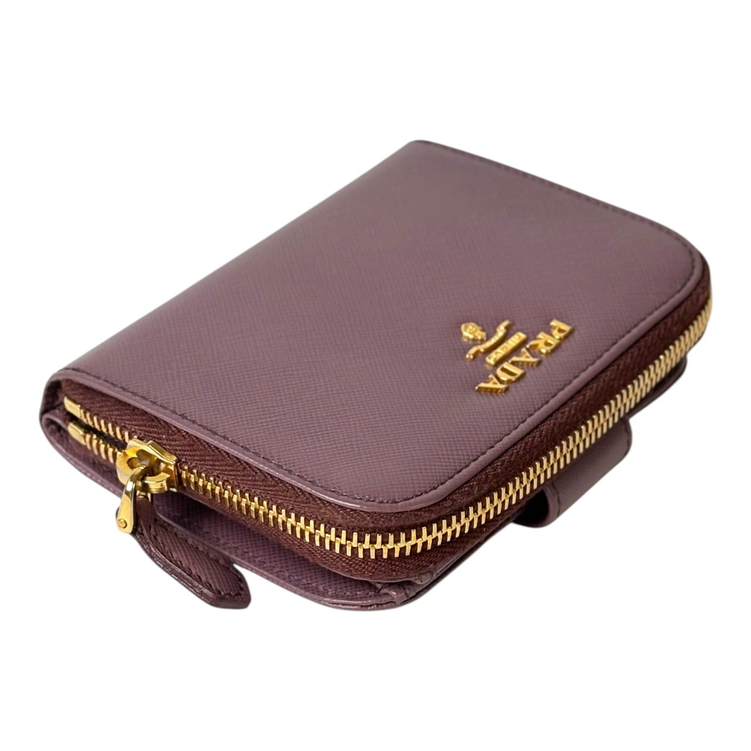 Prada Prada Saffiano Wallet Zip Pass Case