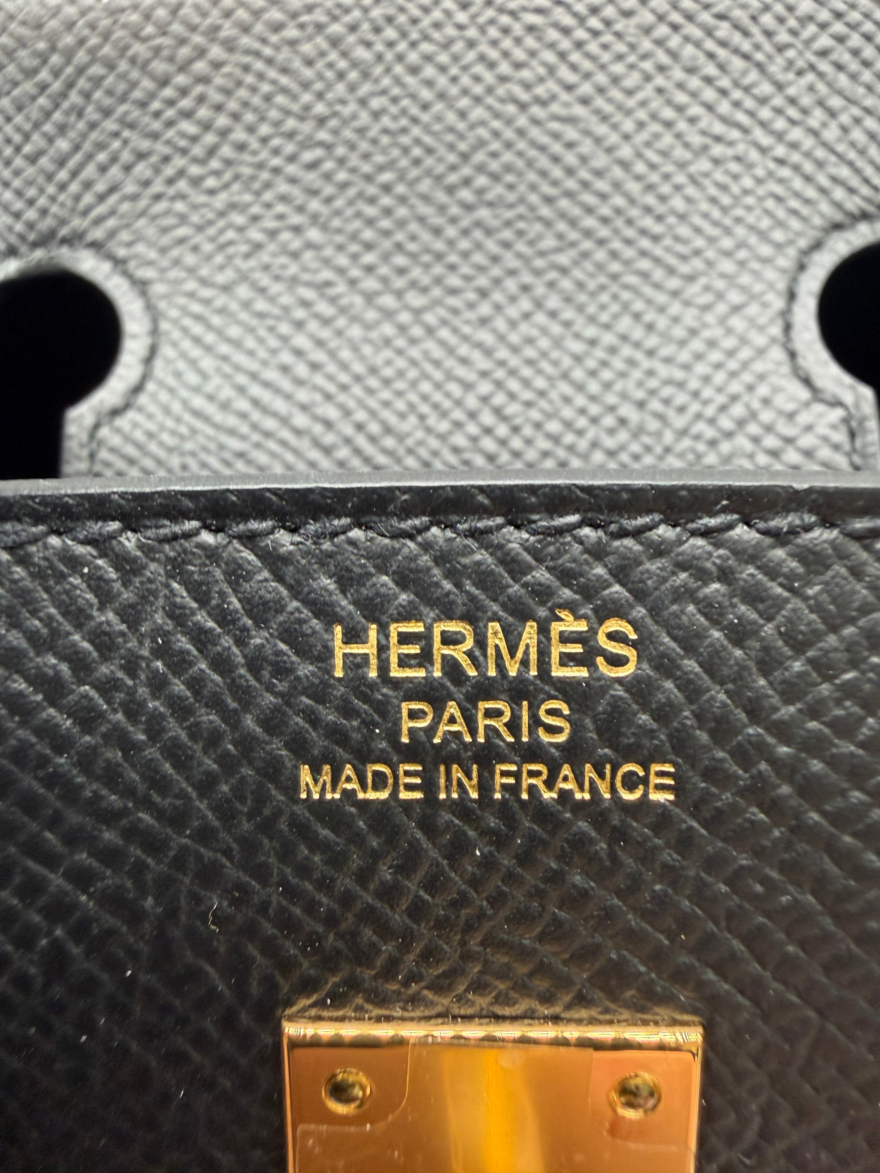 Prime Concierge Hermès Birkin 25 Black Epsom Sellier Gold Hardware
