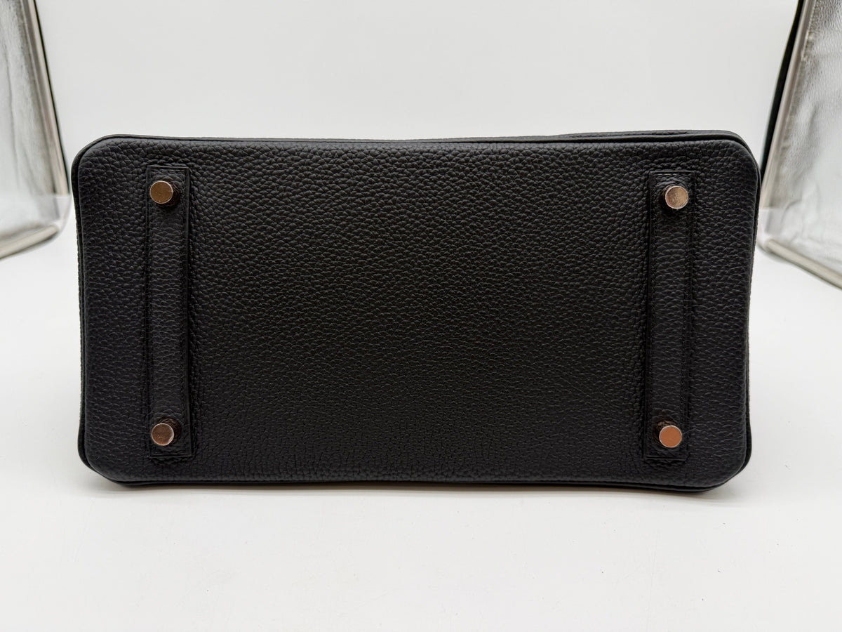 Prime Concierge Hermès Birkin 30 Black Togo Rose Gold Hardware