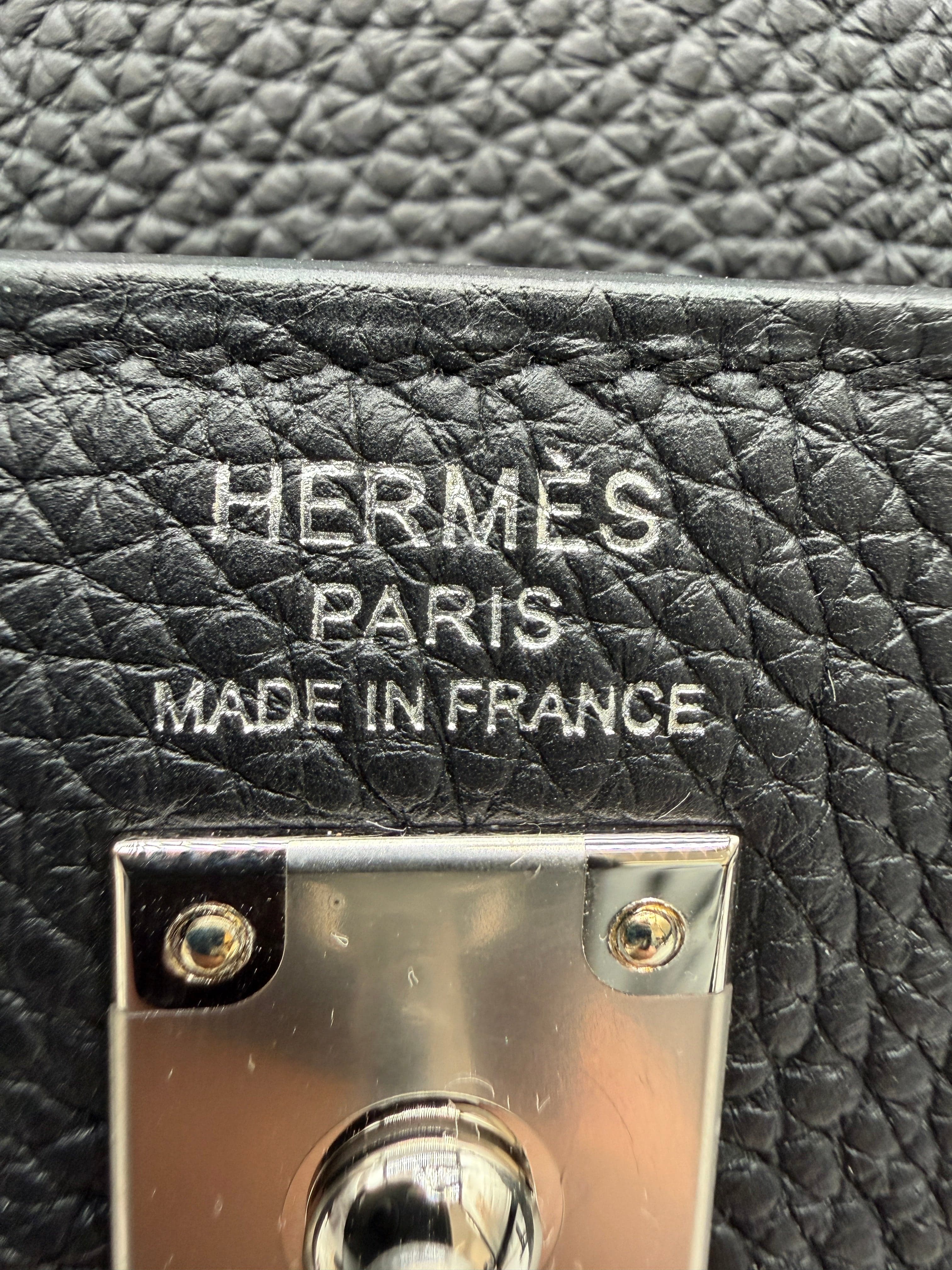 Prime Concierge Hermès Kelly 25 Black Togo Palladium Hardware