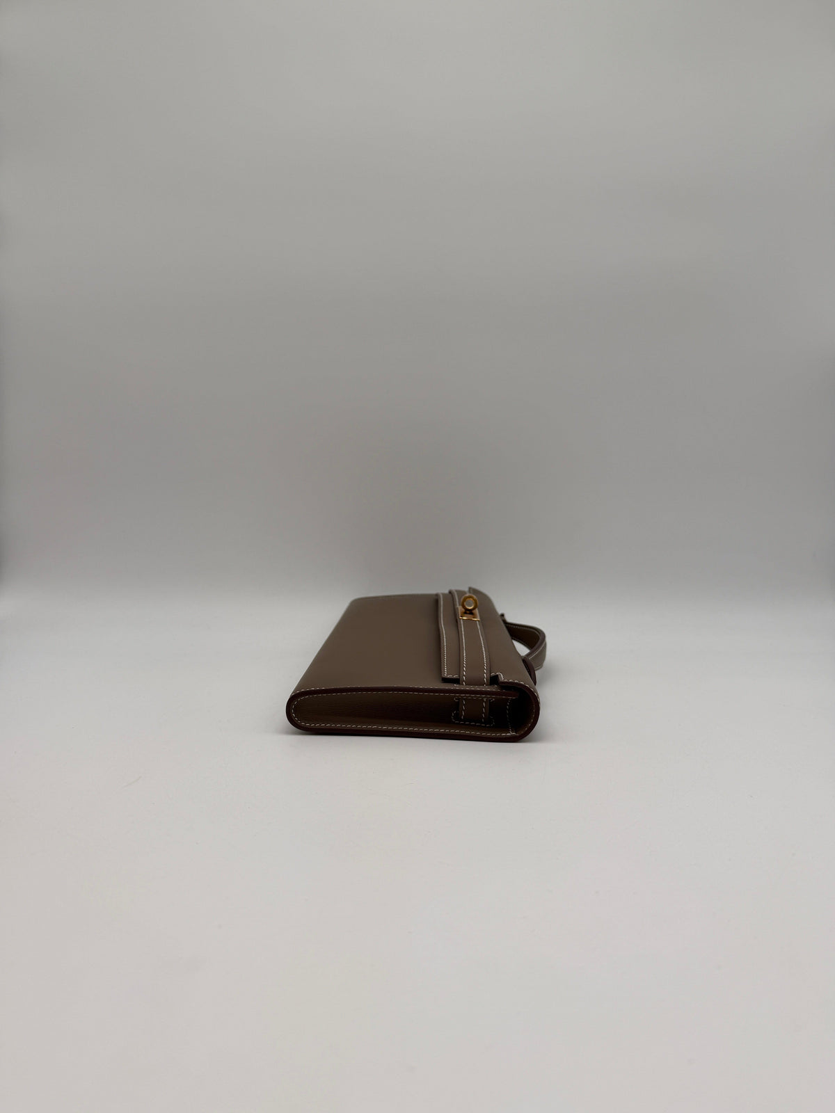 Hermès Kelly Cut Etoupe Swift Gold Hardware