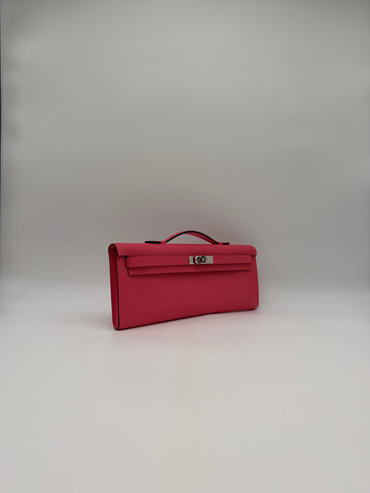 Hermès Kelly Cut Rose Azalee Epsom Palladium Hardware