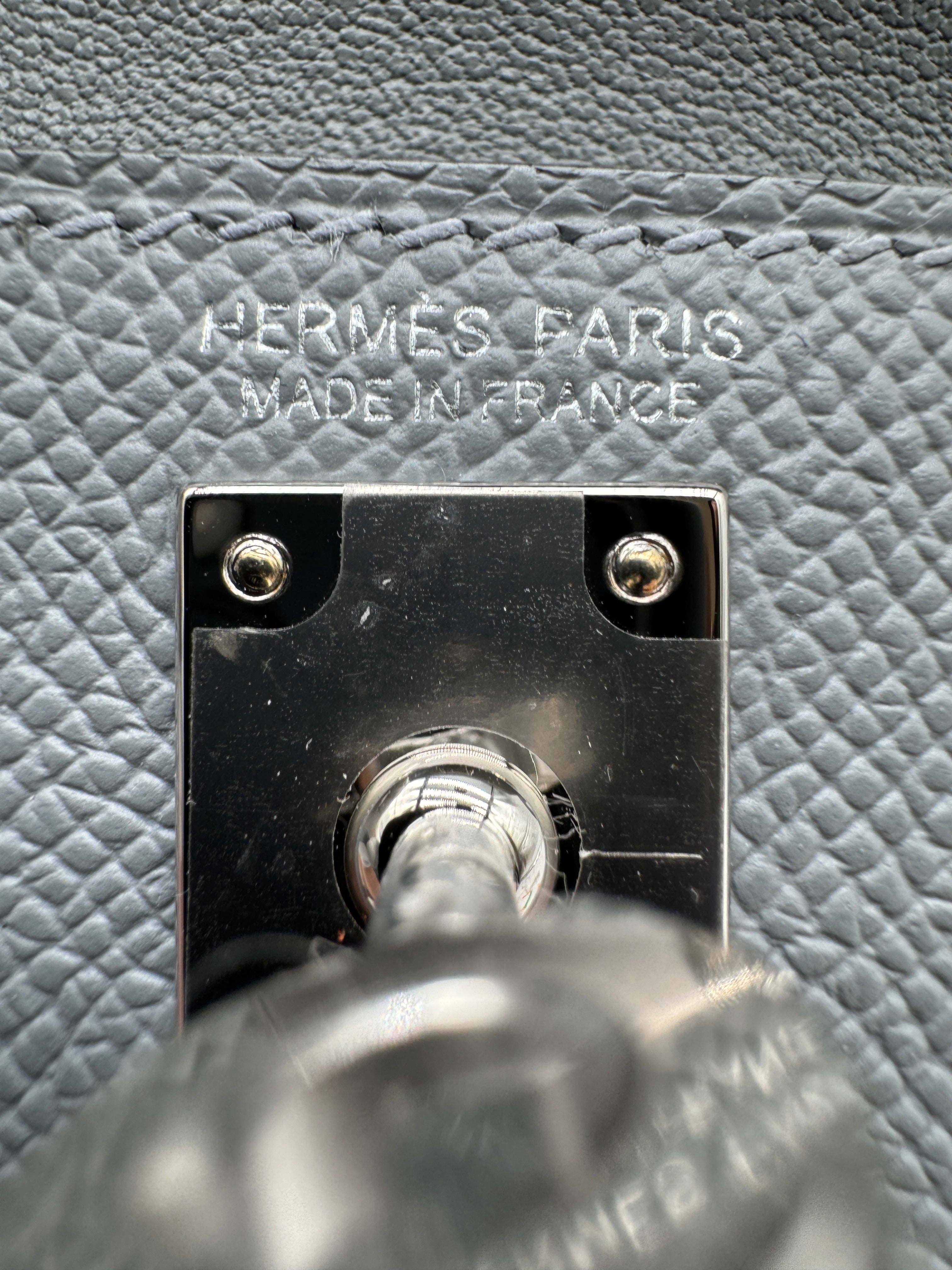 Prime Concierge Hermès Kelly Desorde Gris pantine K stamp
