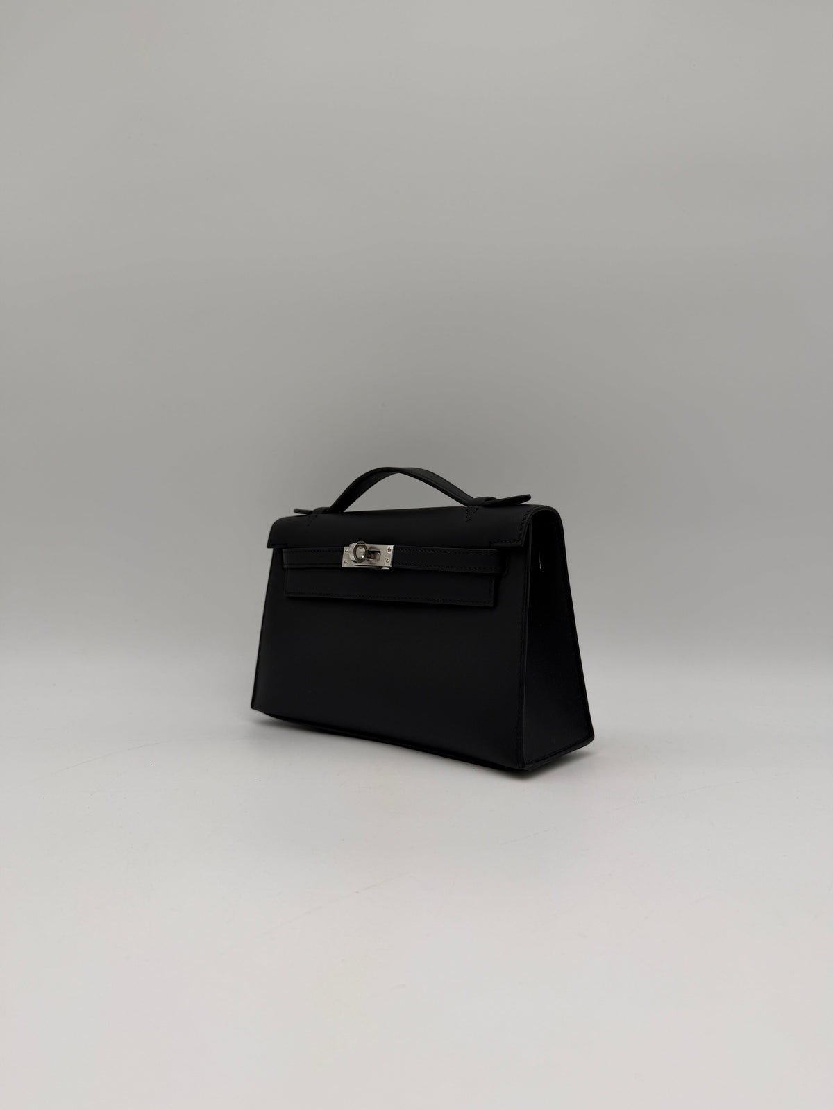 Prime Concierge Hermès Kelly Pochette Black Swift Palladium Hardware