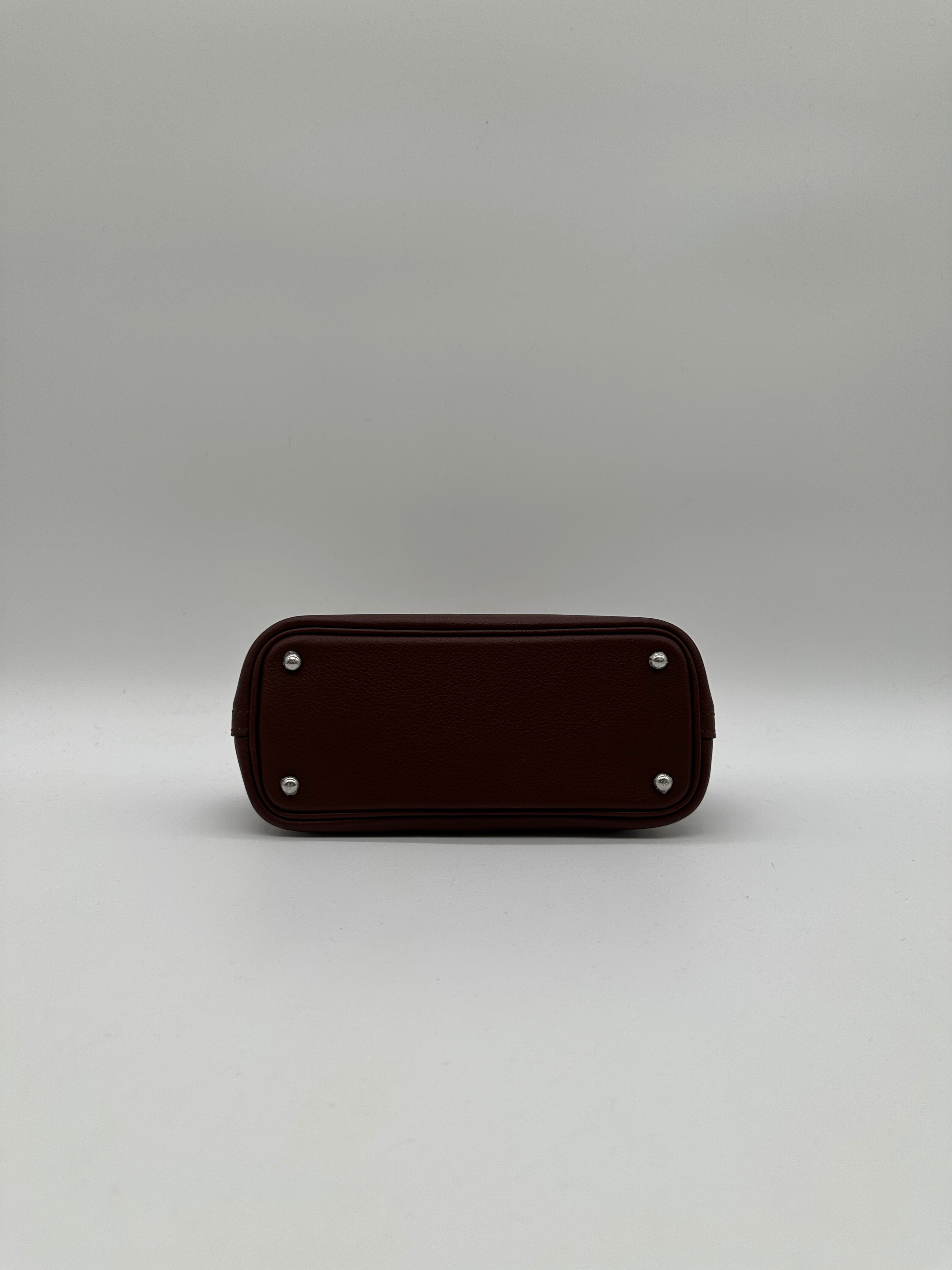 Prime Concierge Hermès Mini Bolide Rouge Sellier Chamkila goatskin Palladium Hardware