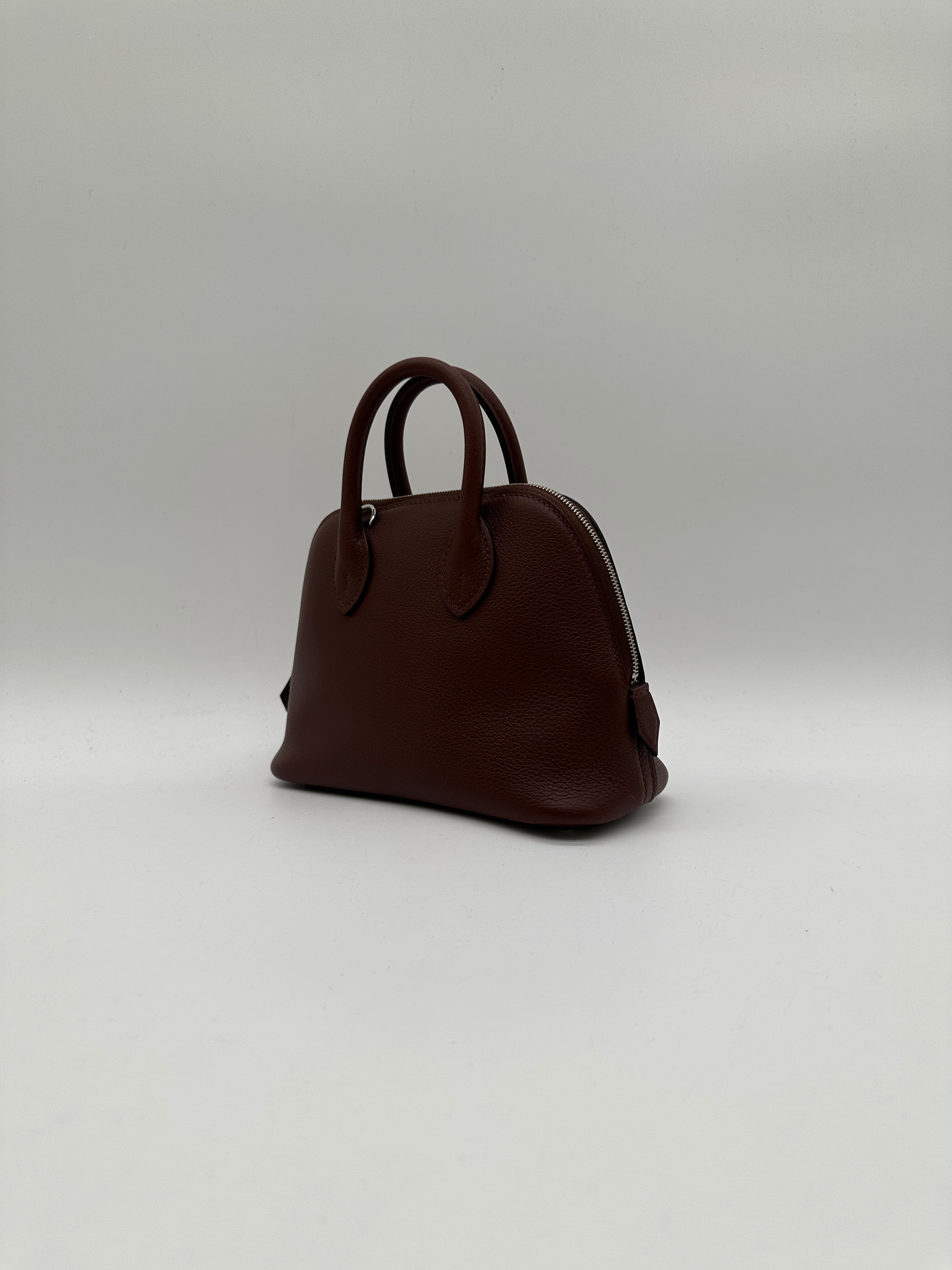 Prime Concierge Hermès Mini Bolide Rouge Sellier Chamkila goatskin Palladium Hardware