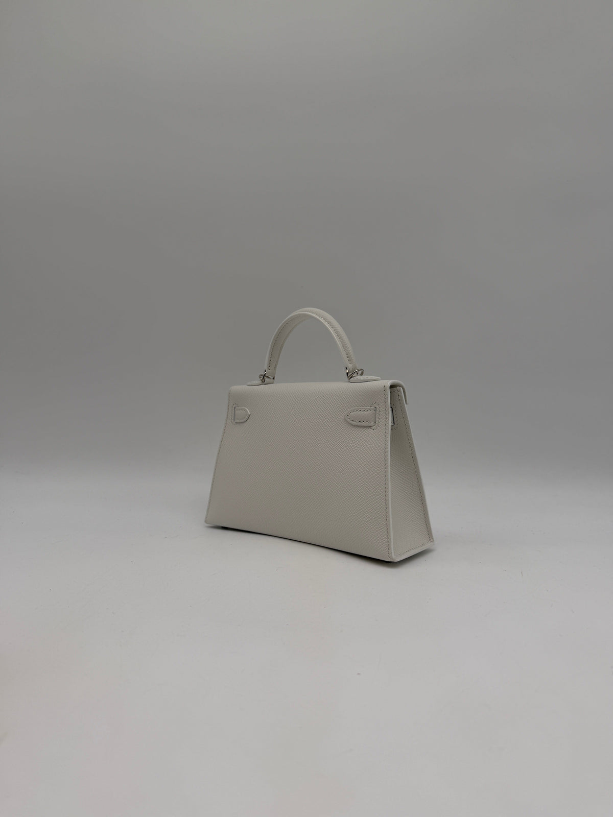 Prime Concierge Hermès Mini Kelly White Epsom Palladium Hardware