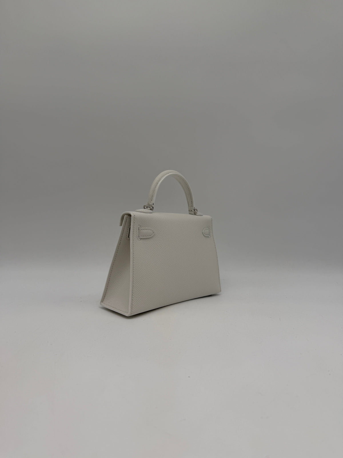 Prime Concierge Hermès Mini Kelly White Epsom Palladium Hardware