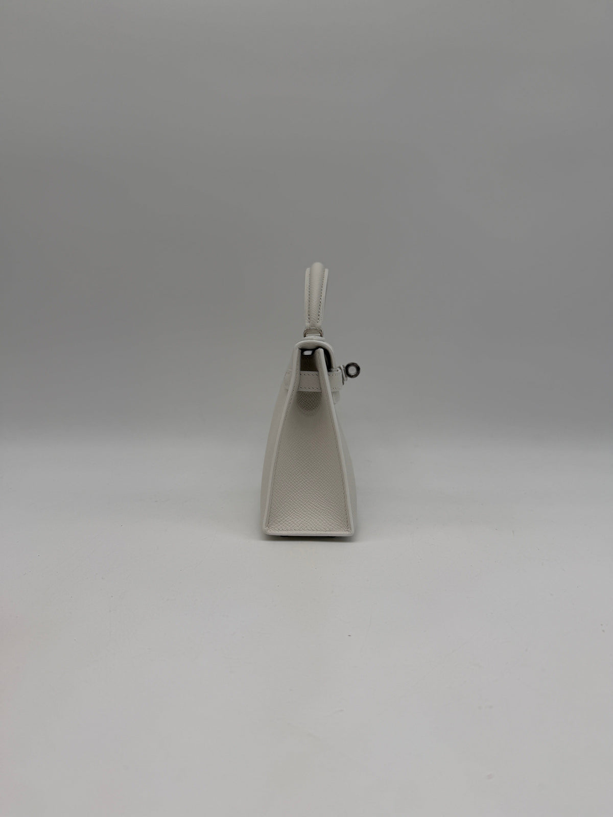 Prime Concierge Hermès Mini Kelly White Epsom Palladium Hardware