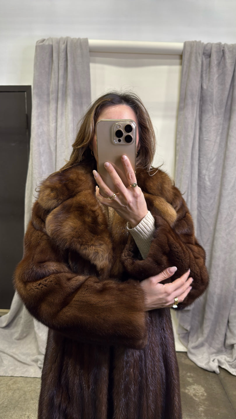 Natural Lunaraine Mink Coat - Brown GM16041905034
