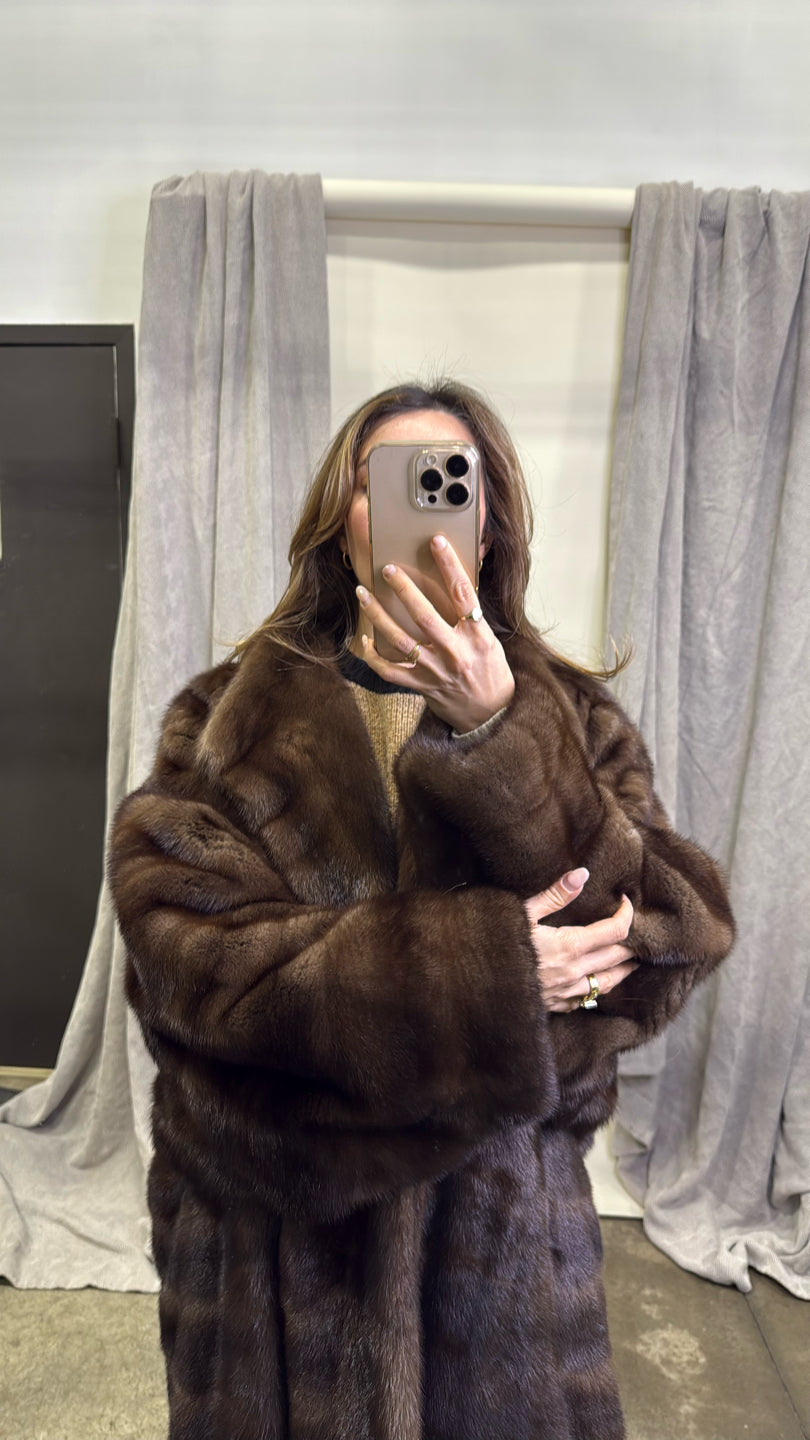 Natural Lunaraine Mink Coat - Brown GM16041901040