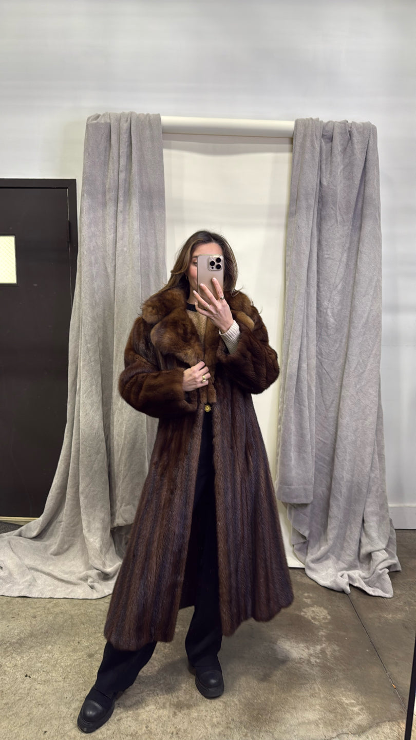 Natural Lunaraine Mink Coat - Brown GM16041905034