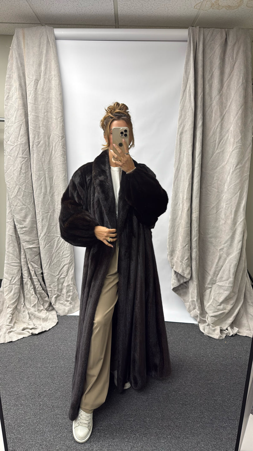 NATURAL RANCH MINK COAT Black