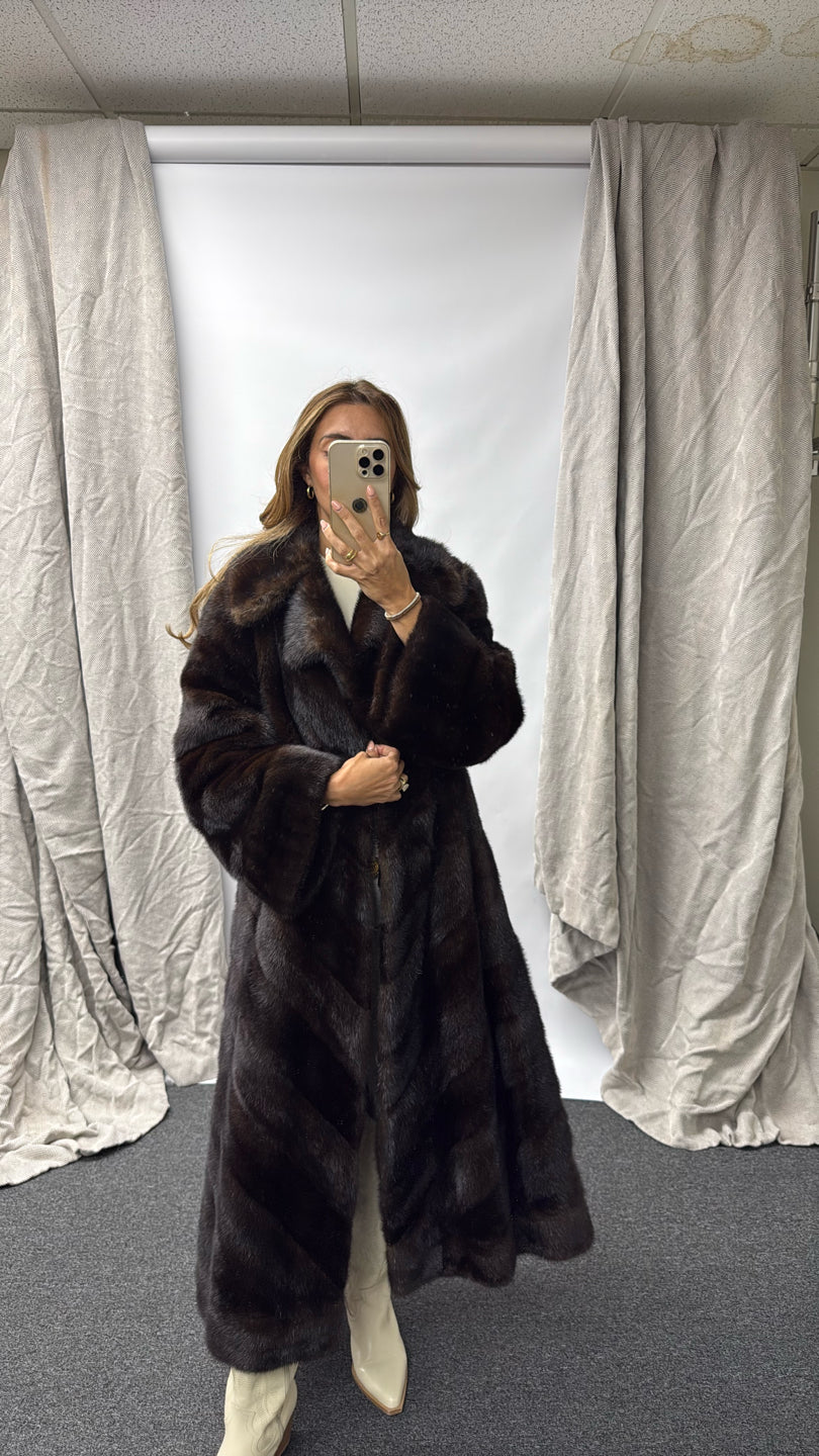 NATURAL RANCH MINK COAT Black