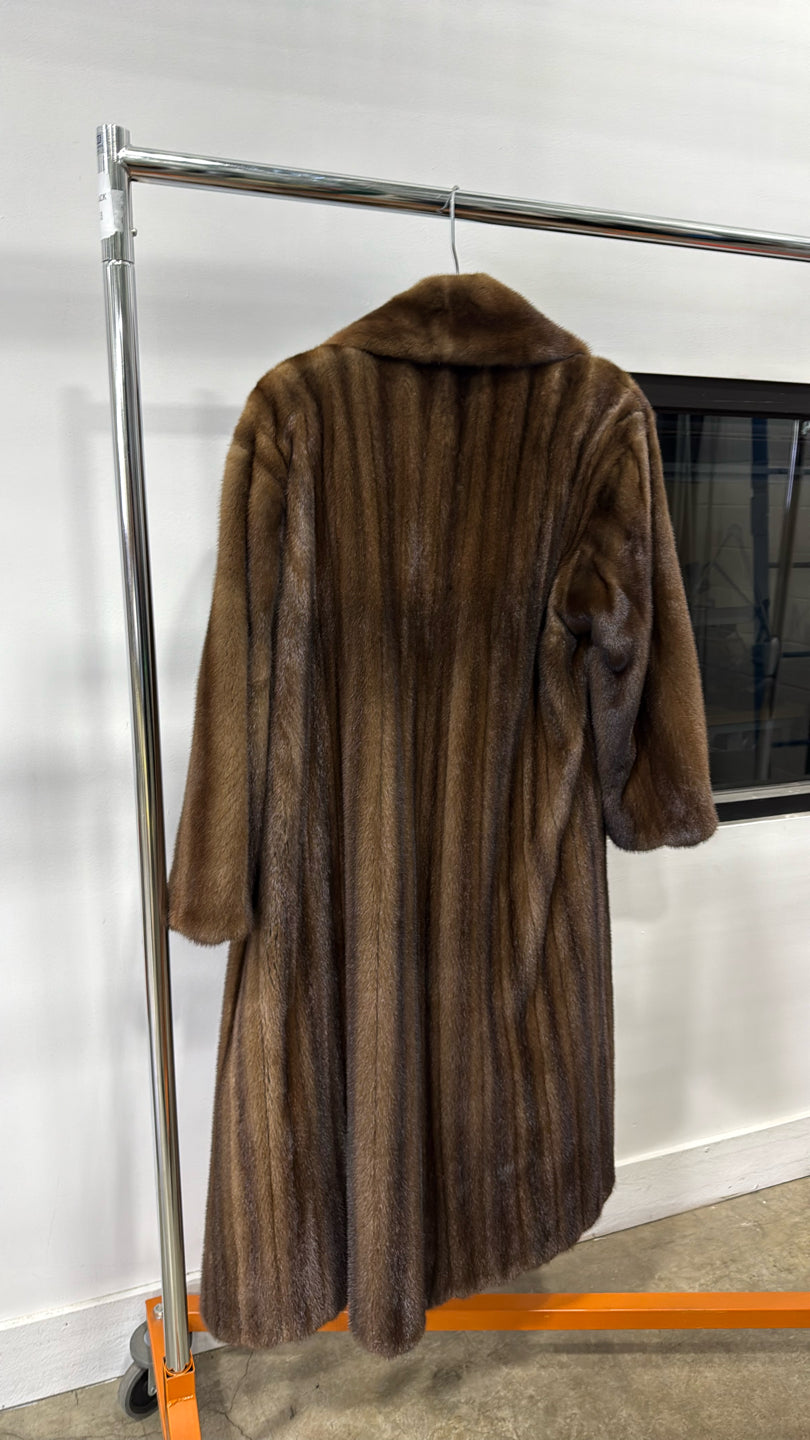 Natural Lunaraine Mink Coat With Sable Collar - Brown GM16041902282