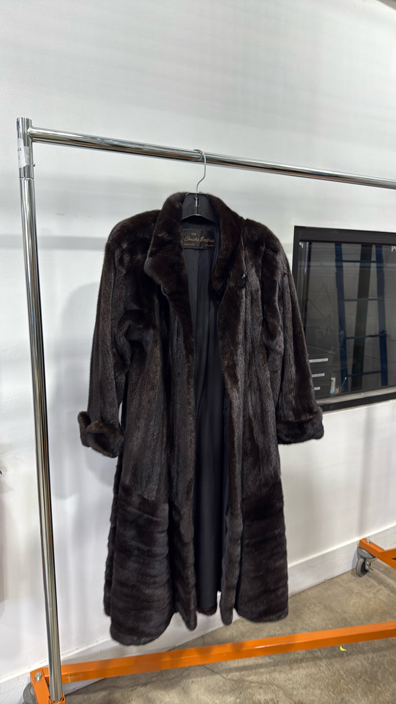Ranch Mink Skin On Skin Short Coat Reversible To Silk - Black GM19052331973
