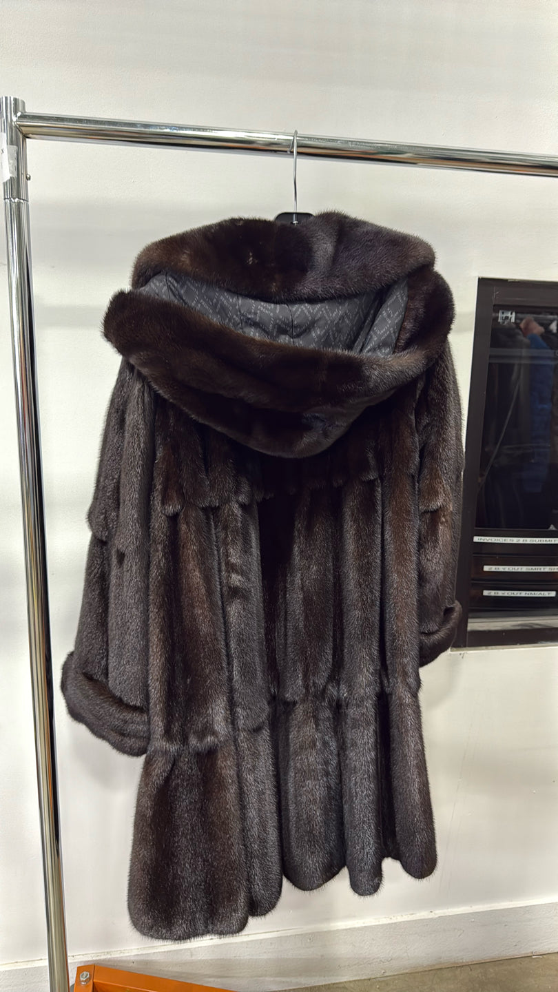 Natural Ranch Mink Coat - Black GM18052928454
