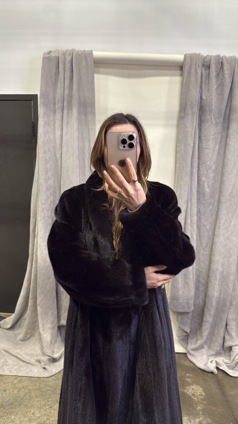 Natural Ranch Mink Coat - Black GM16041902007