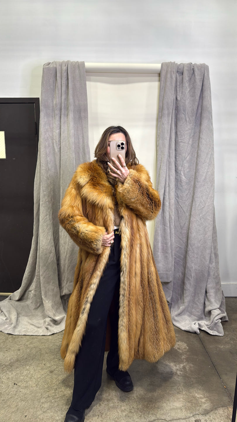 Natural Red Fox Coat - Red GM16082617123