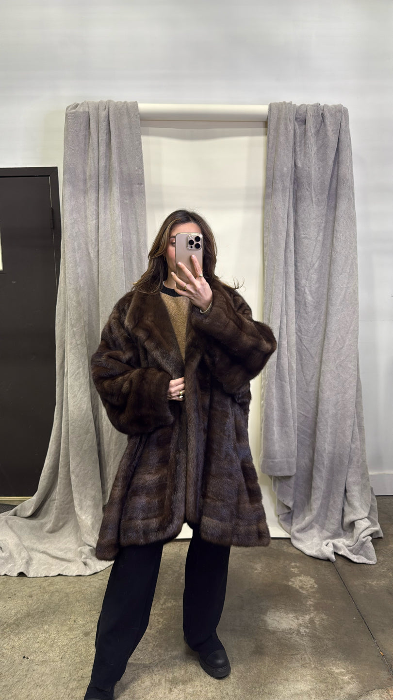 Natural Lunaraine Mink Coat - Brown GM16041901040