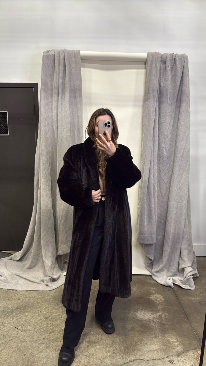 Natural Ranch Mink Coat - Black GM16041902007