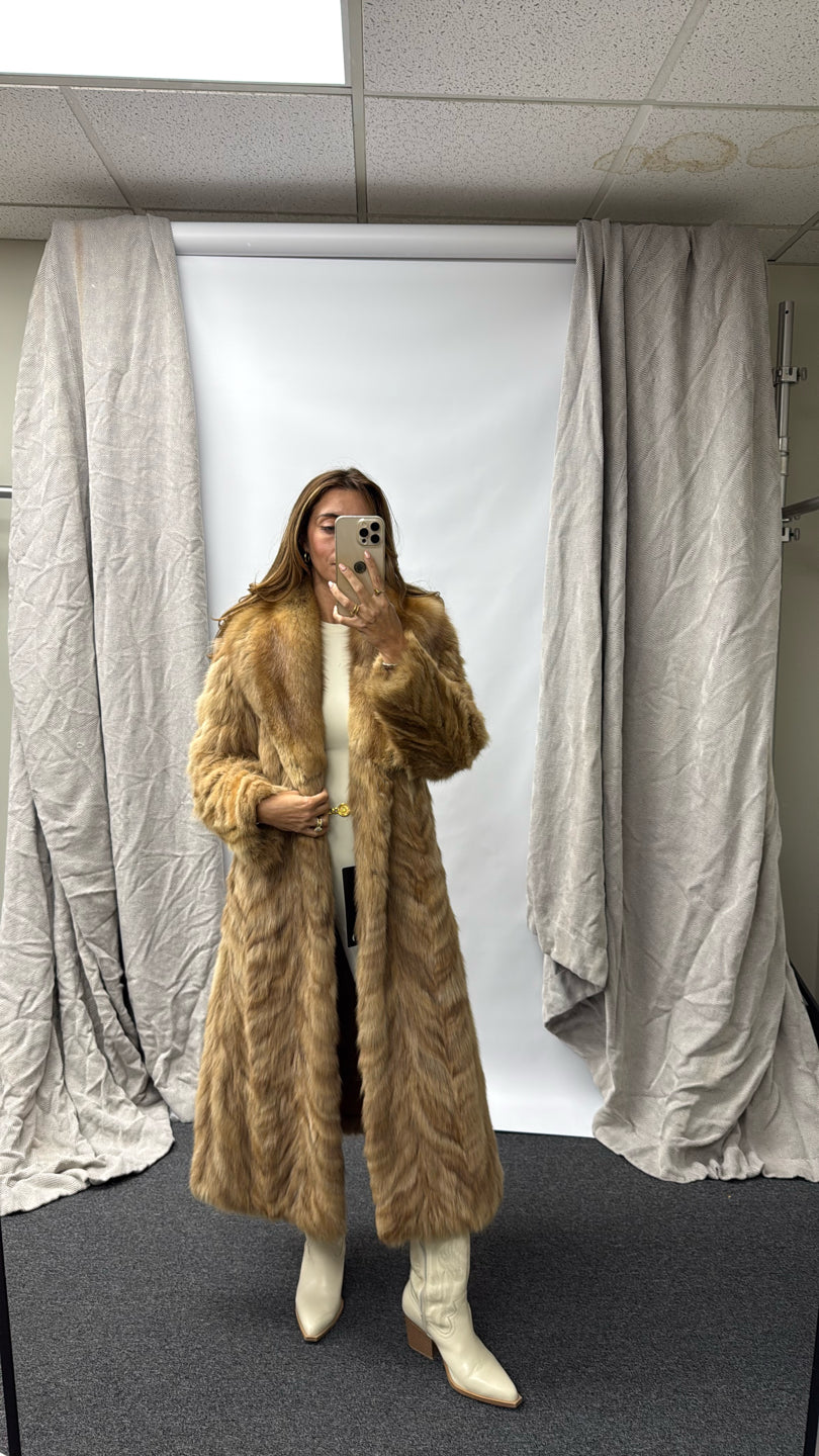 SABLE SECTION COAT Taupe/Tan