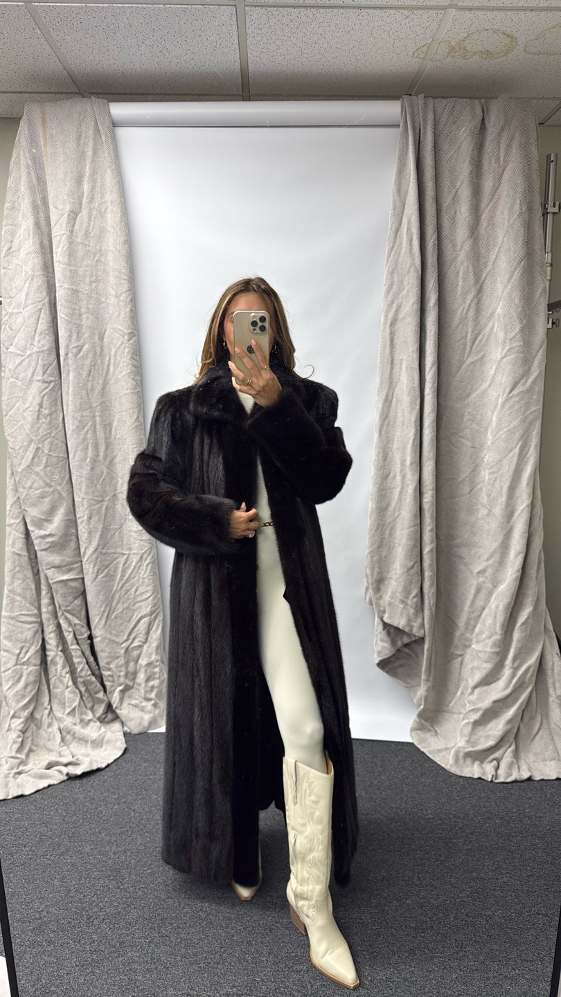 NATURAL RANCH MINK COAT Black