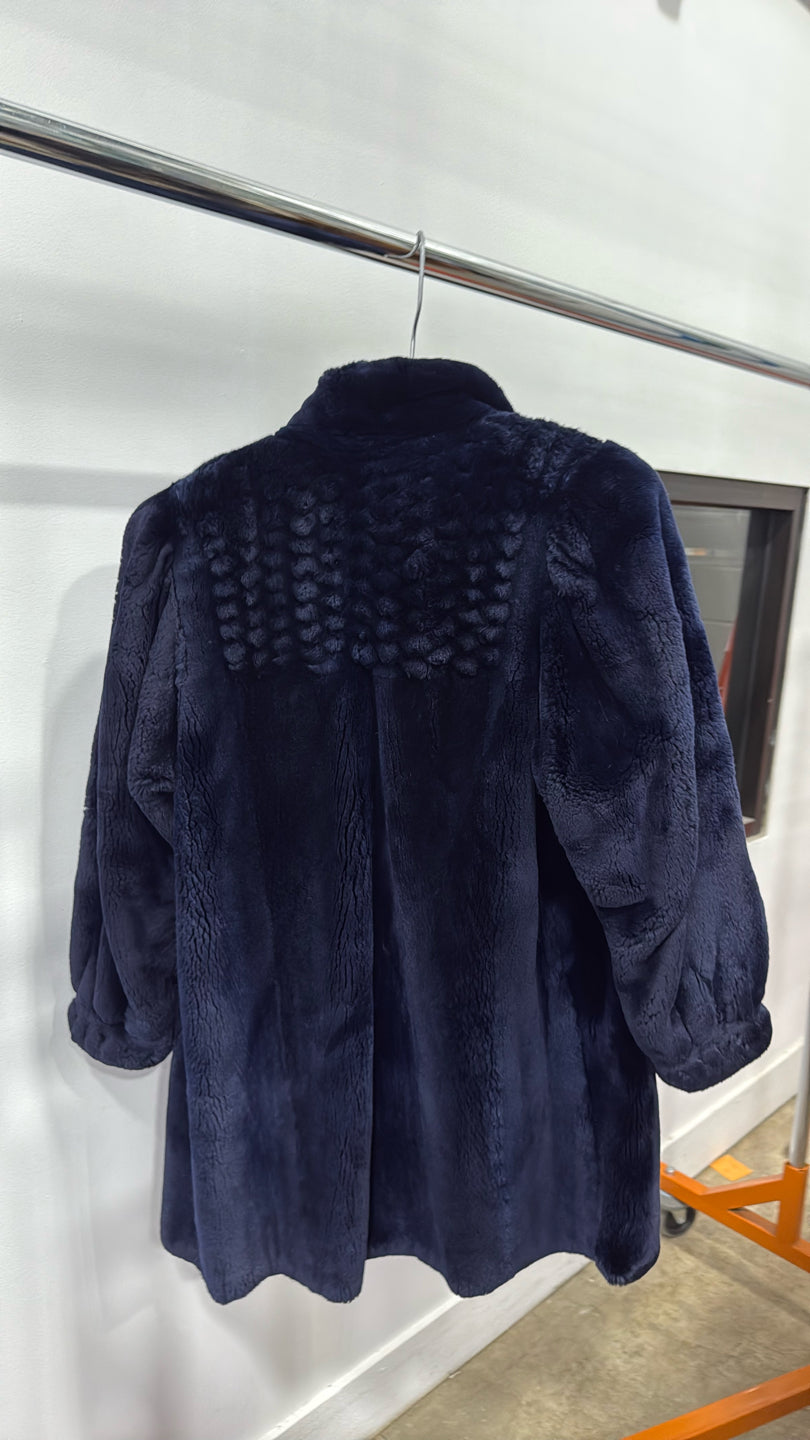 Blue Dyed Sheared Beaver Stroller - Blue GM19073133101