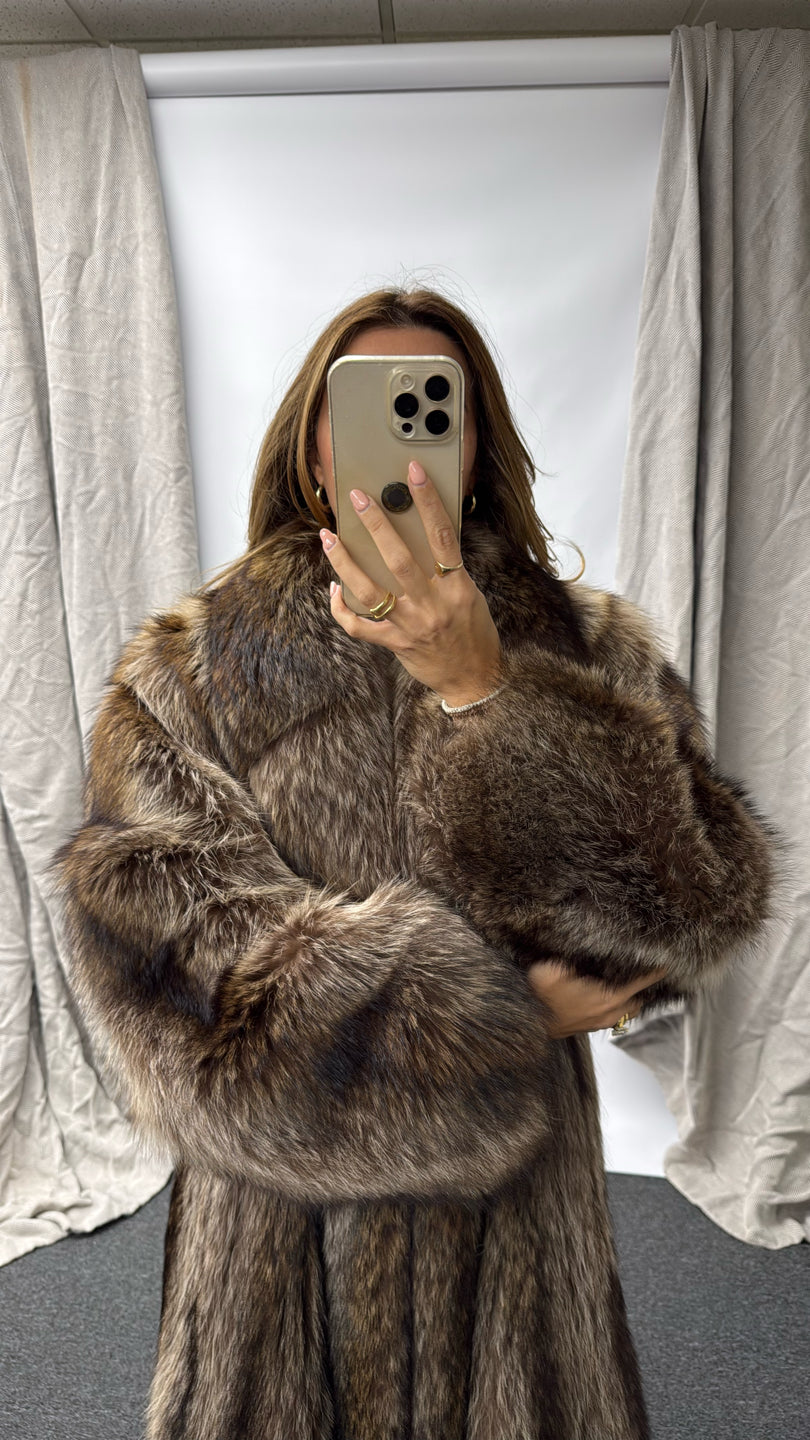 RACCOON COAT Brown
