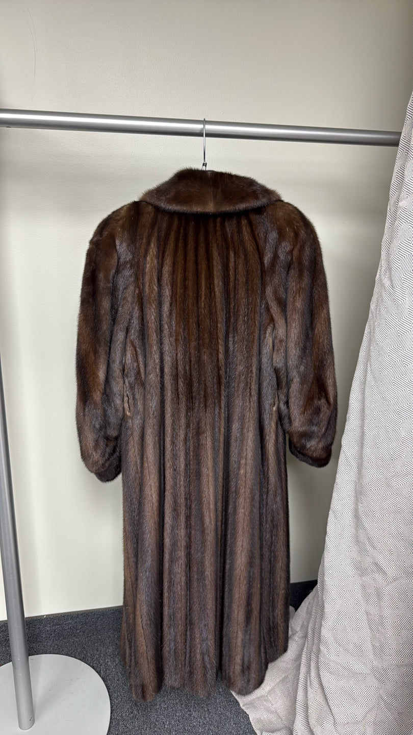 NATURAL LUNARAINE MINK COAT Brown