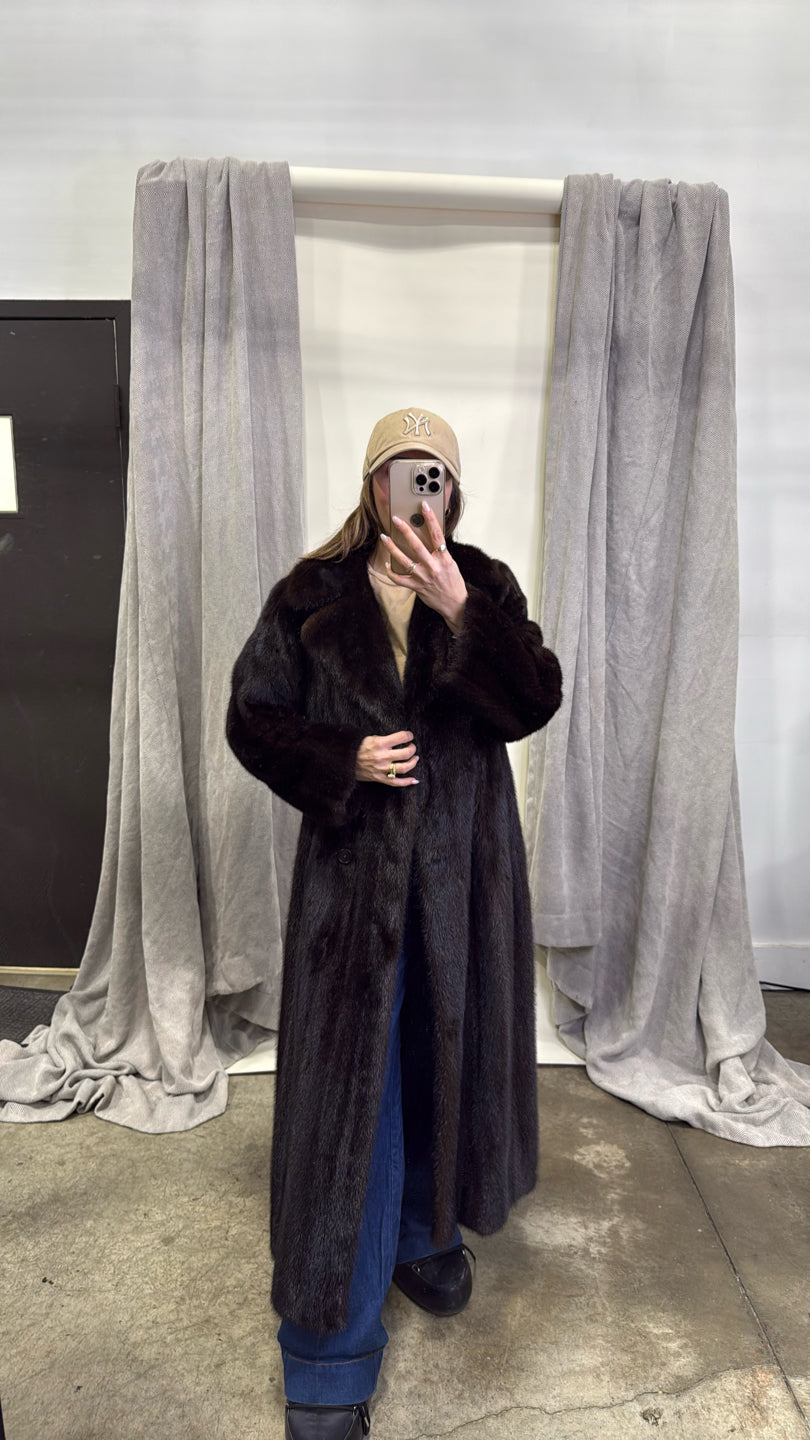 Natural Ranch Mink Coat - Black GM16050509337