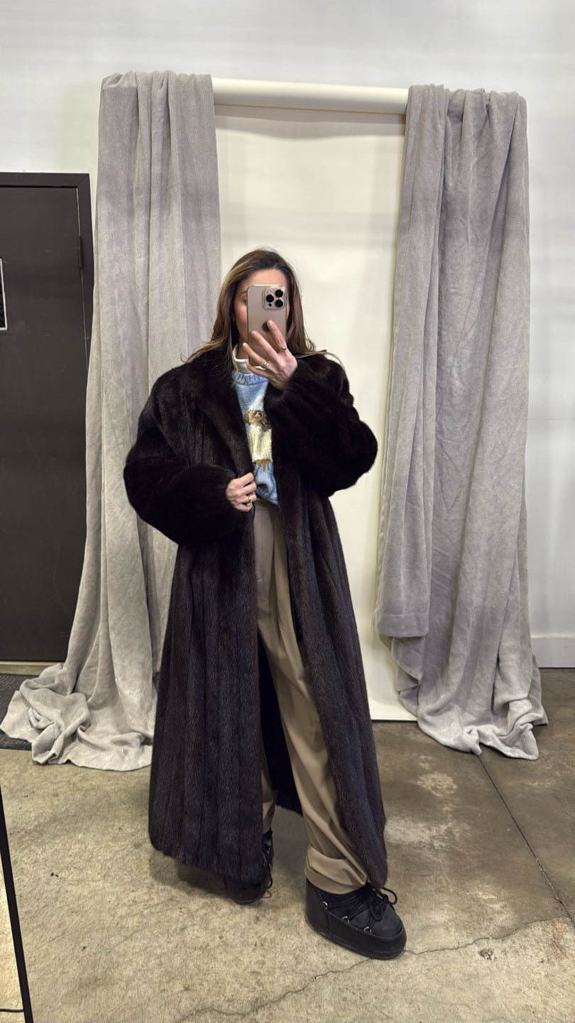 Natural Ranch Mink Coat - Black GM16061312047
