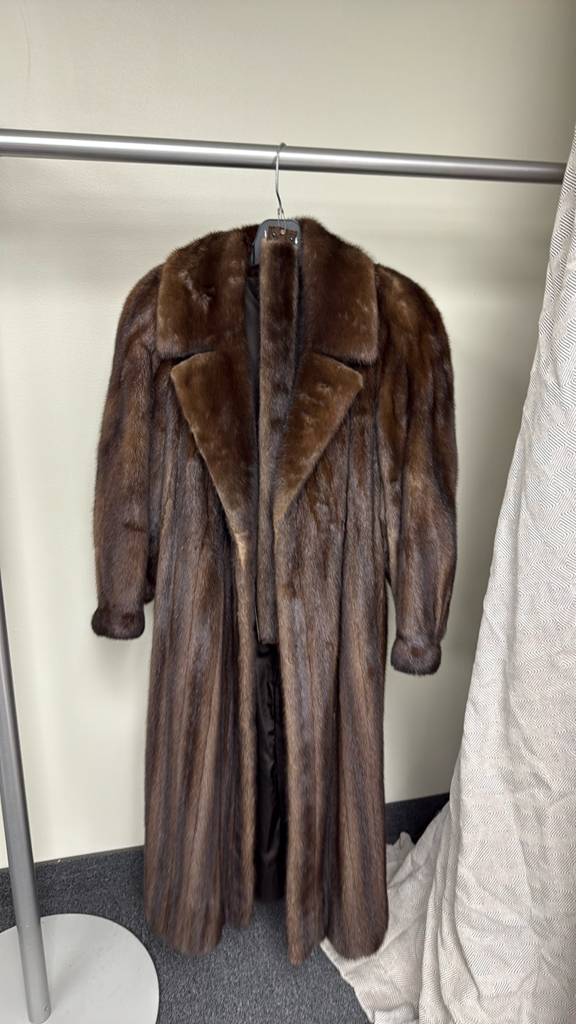 NATURAL LUNARAINE MINK COAT Brown