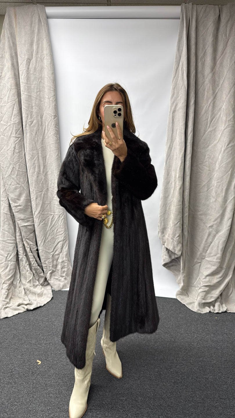 NATURAL RANCH MINK COAT Black