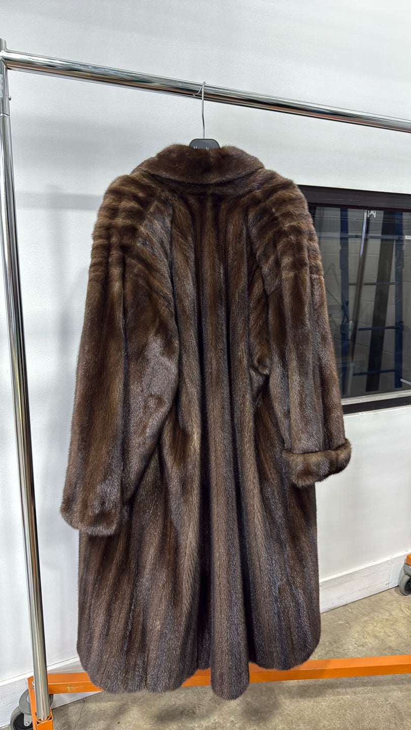 Natural Mahogany Mink Coat - Brown GM17032121105