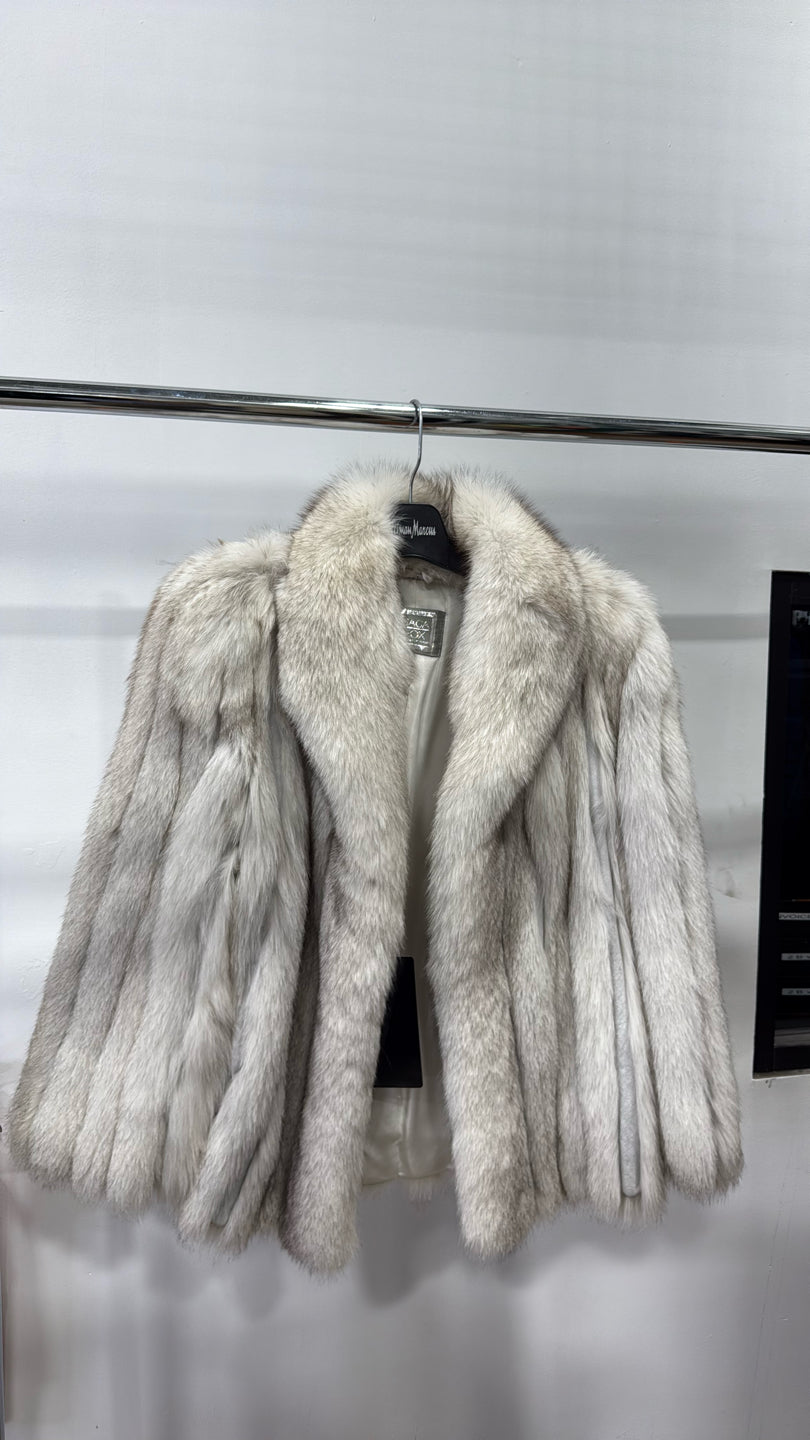 Natural Blue Fox Jacket - Blue GM16041902123