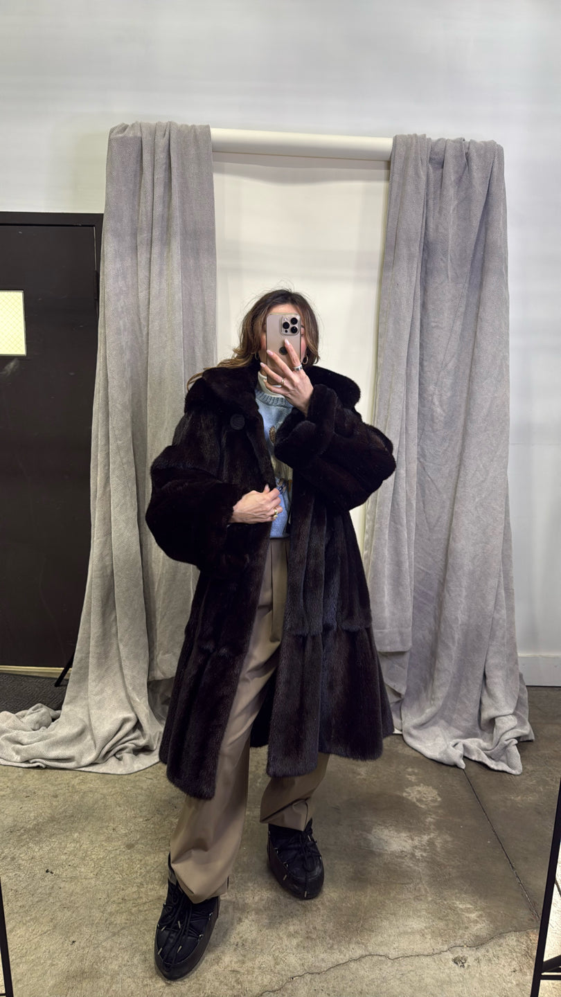 Natural Ranch Mink Coat - Black GM18052928454