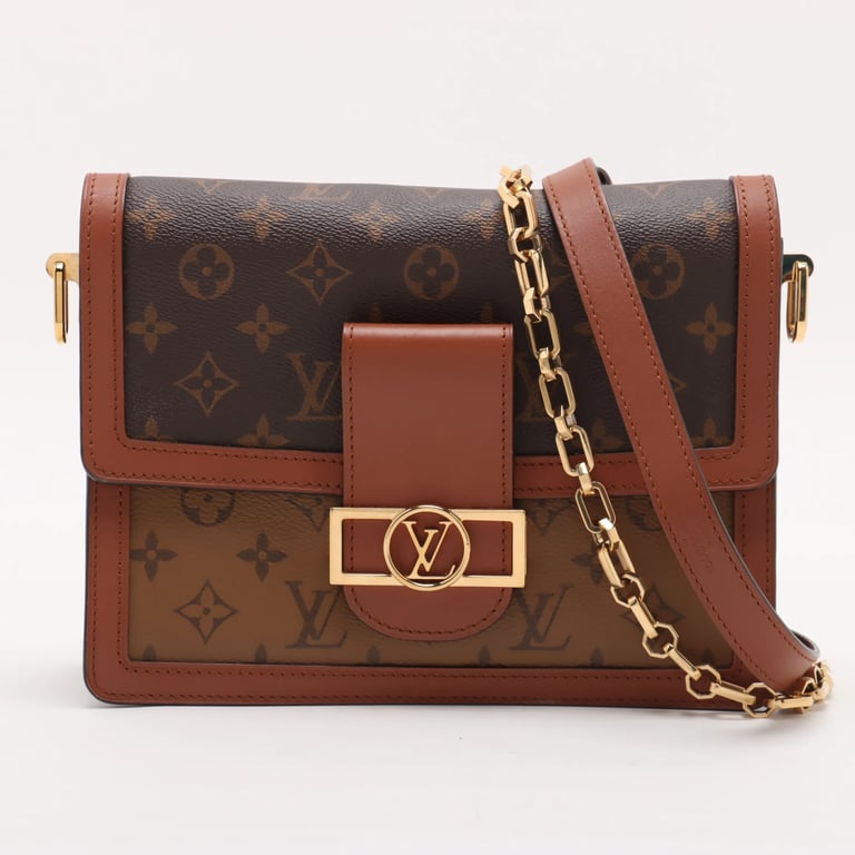 Louis Vuitton Dauphine Shoulder Bag Reverse Monogram Canvas MM