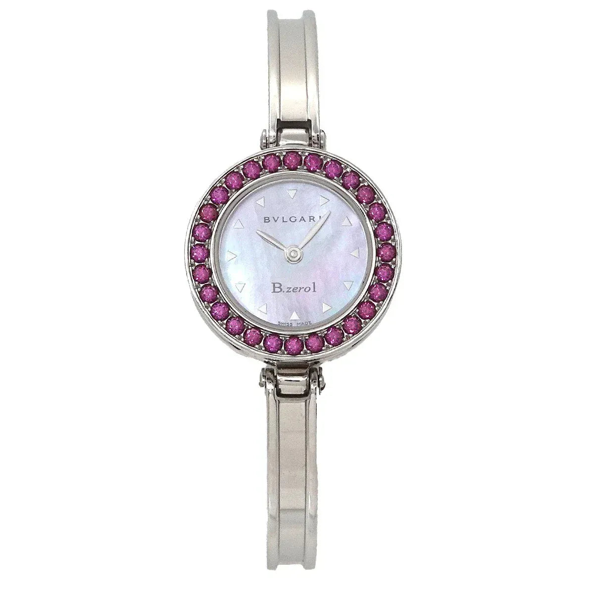 PURPOSE BVLGARI B-Zero1 BZ22S Bangle Watch Quartz purple Shell Dial Ladies 90293582