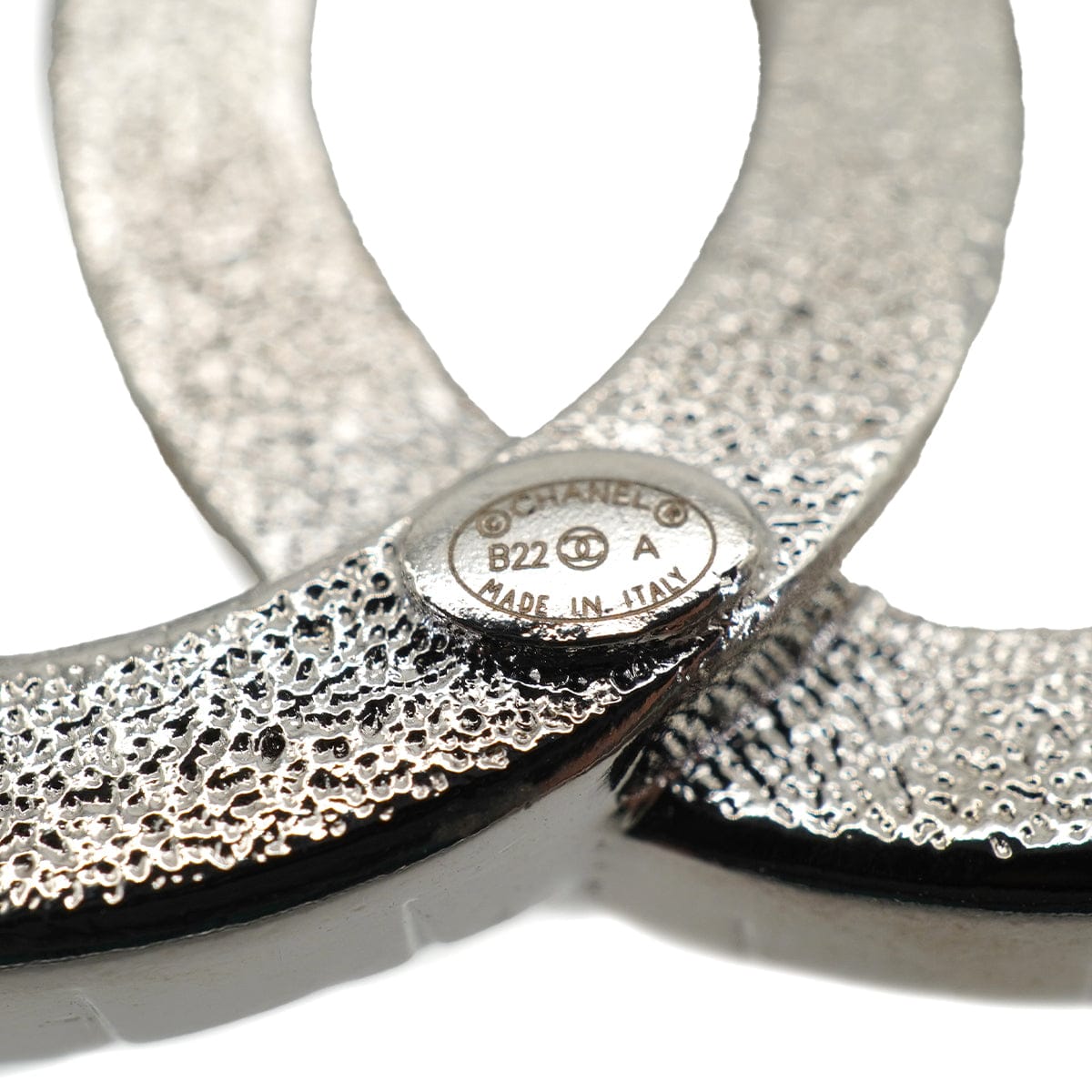 CHANEL BROOCH RHINESTONE COCOMARK SILVER ACCESSORY B22A 90335808