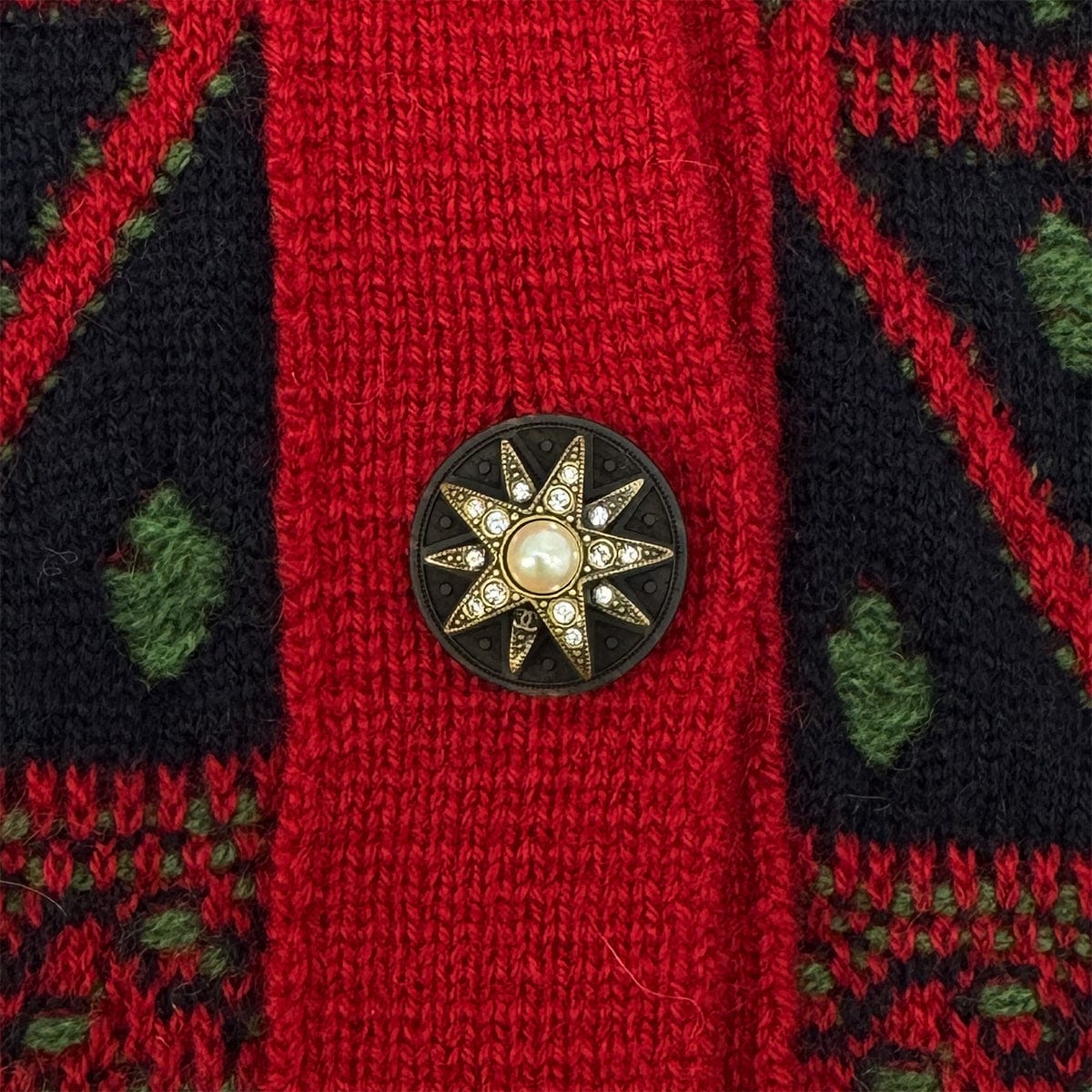 PURPOSE CHANEL KNIT JACKET PATTERNED ALL-OVER RED CASHMERE 40 P52 RTW 90292111