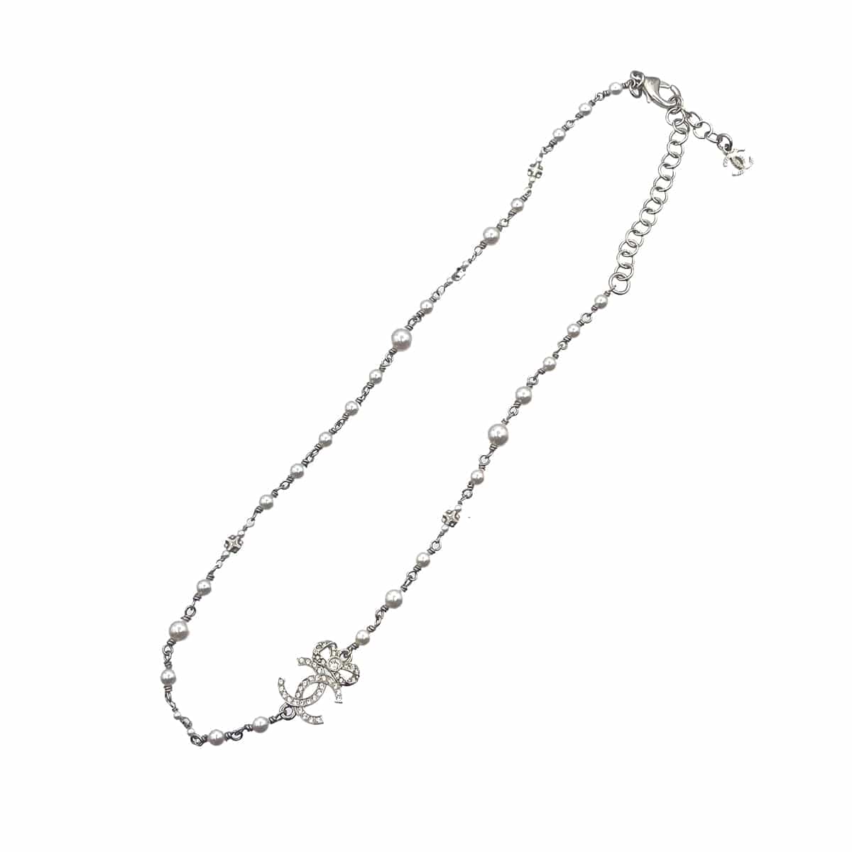 PURPOSE CHANEL NECKLACE COCOMARK FAUX PEARL RHINESTONE ACCESSORY A24V 90282103