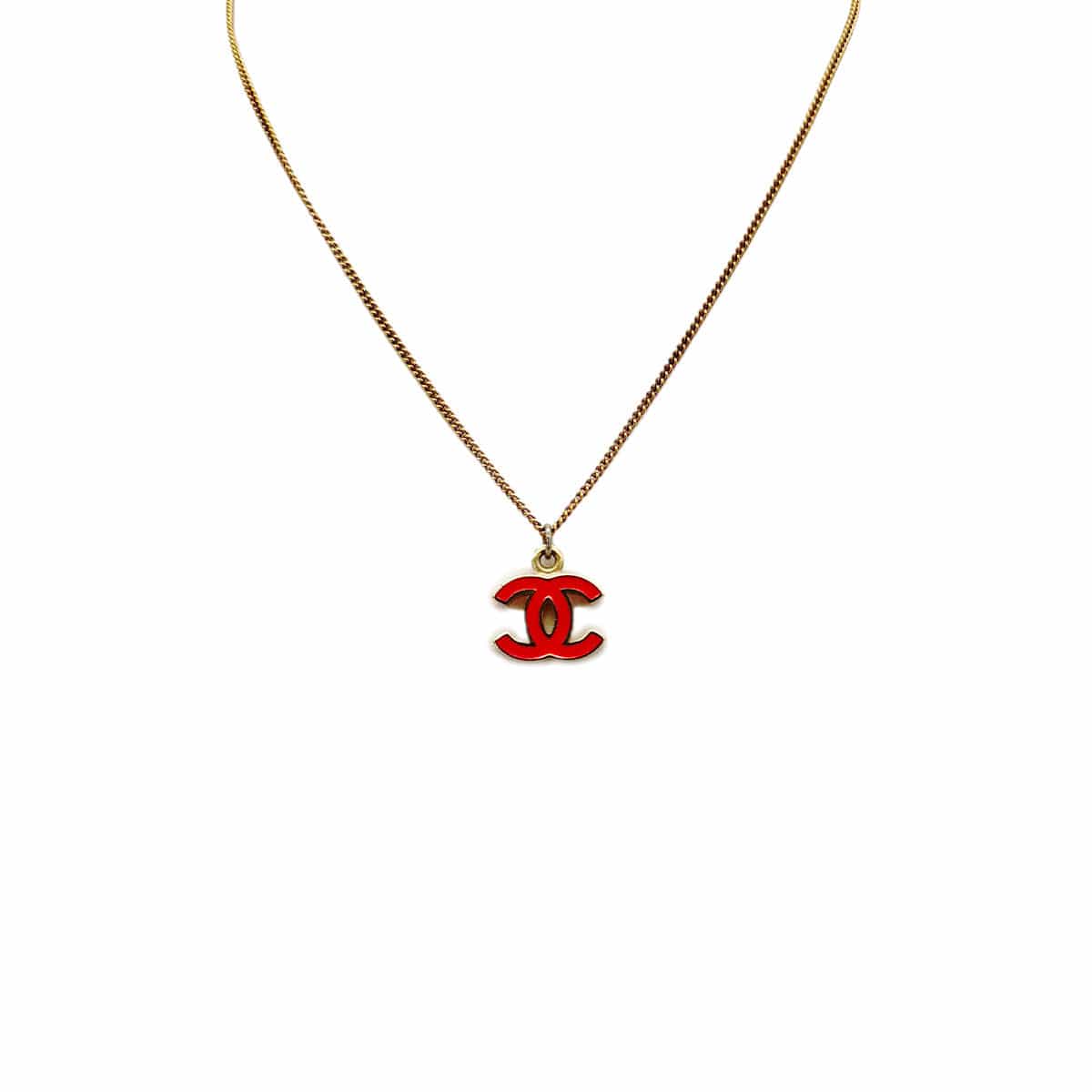 PURPOSE CHANEL NECKLACE COCOMARK PINK GOLD ACCESSORY 04A 90294830