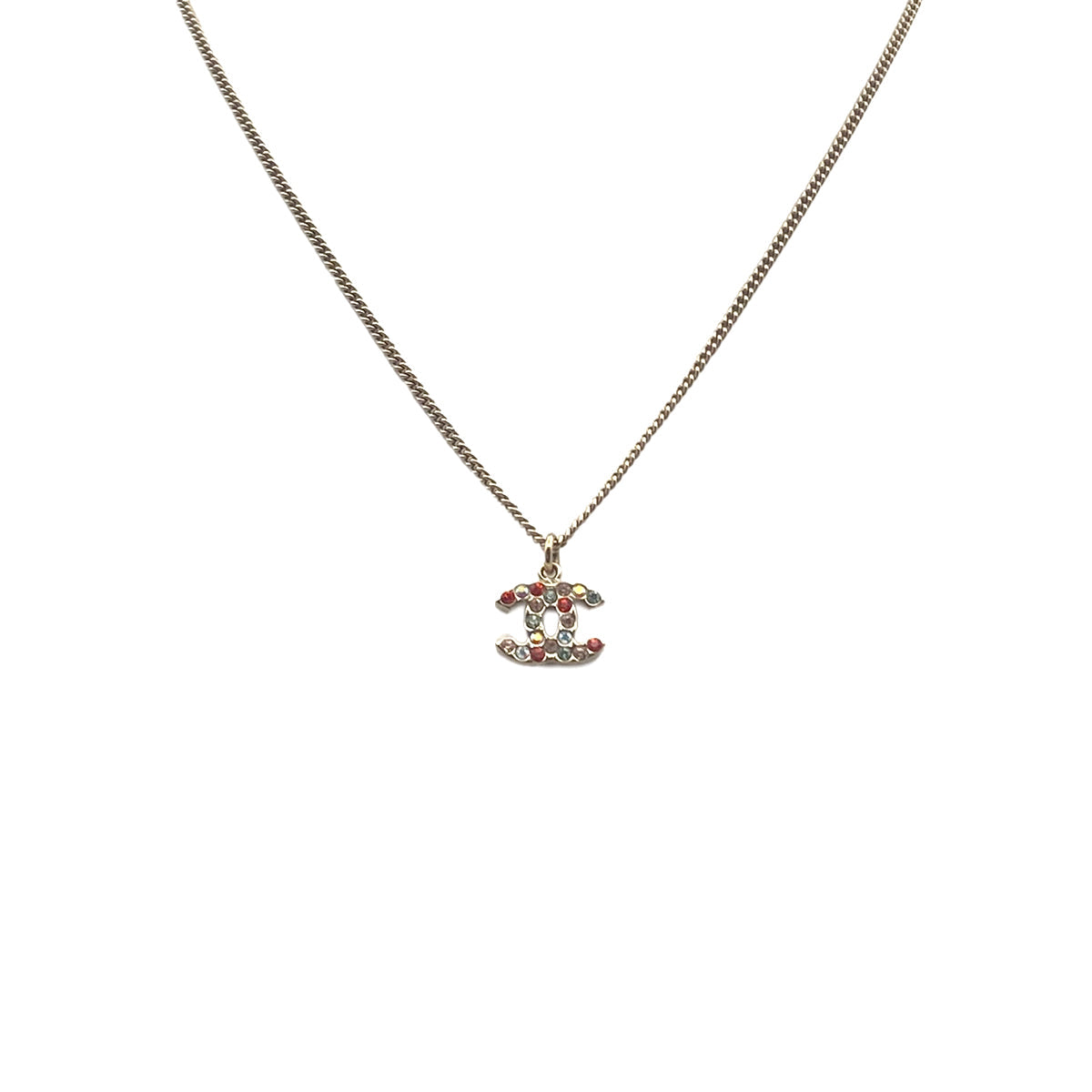 PURPOSE CHANEL NECKLACE COCOMARK RHINESTONE MULTICOLOR ACCESSORY 04A 90281847