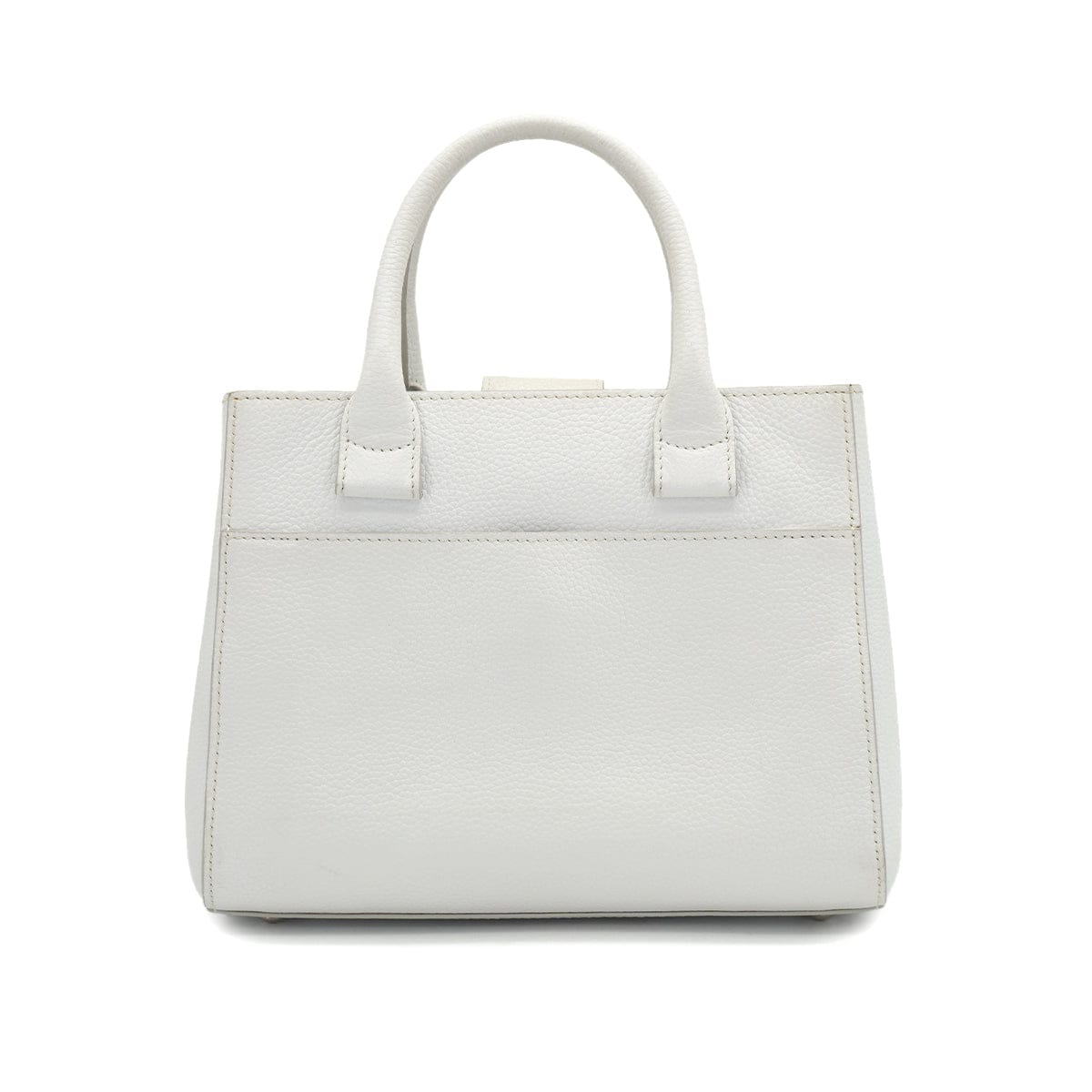 PURPOSE CHANEL NEO EXECUTIVE TOTE SHOULDER BAG WHITE LEATHER SILVER HARDWARE 90327109