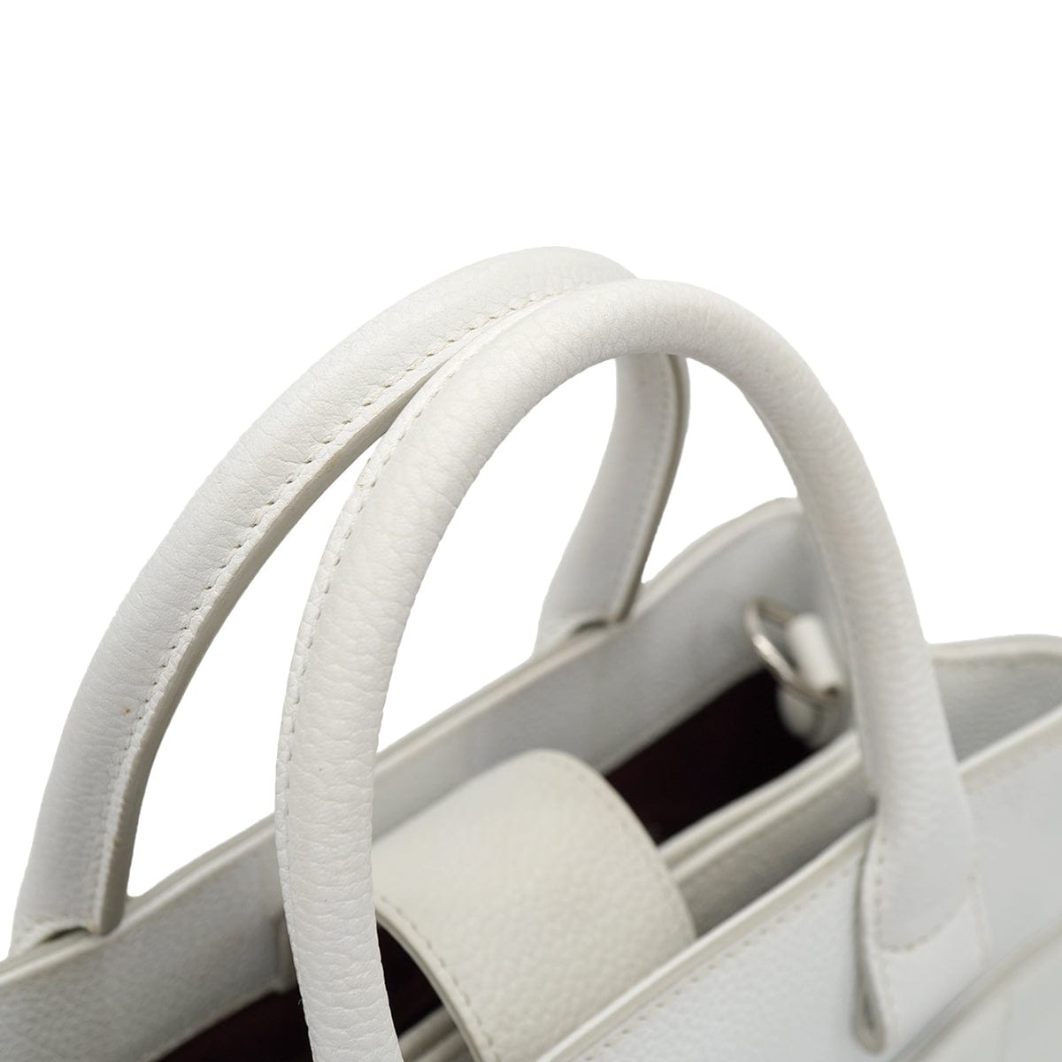 PURPOSE CHANEL NEO EXECUTIVE TOTE SHOULDER BAG WHITE LEATHER SILVER HARDWARE 90327109