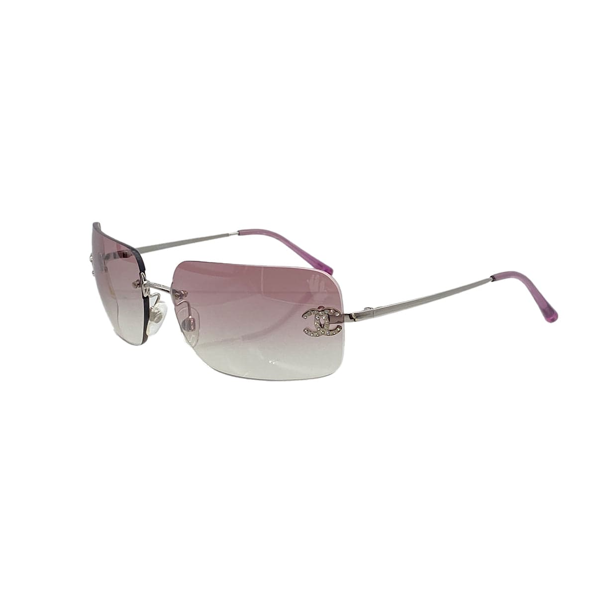PURPOSE CHANEL SUNGLASSES COCOMARK RHINESTONE PURPLE EYEWEAR 90308286